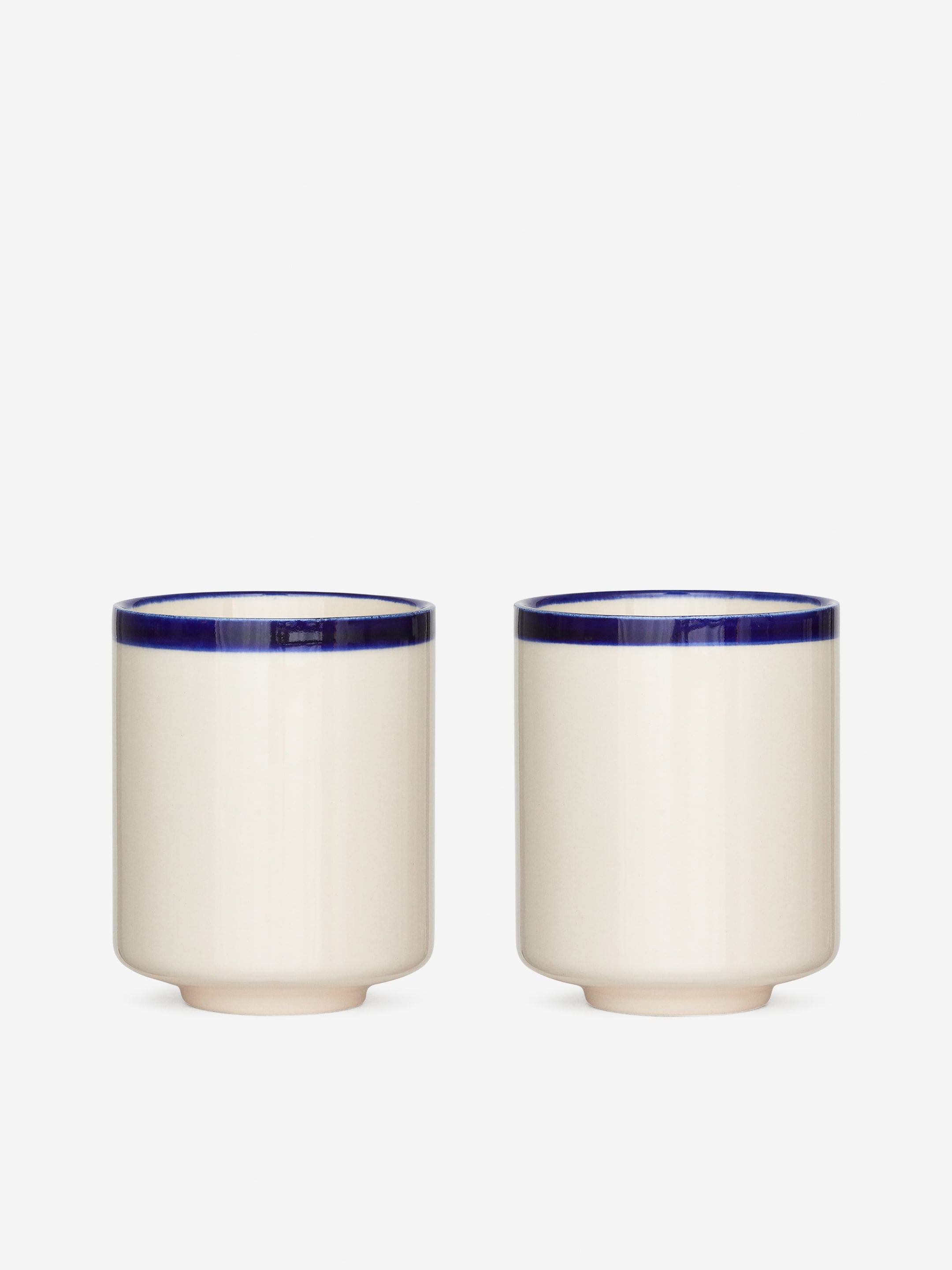 Stoneware Cups Set of 2-#f5eee2-15217
