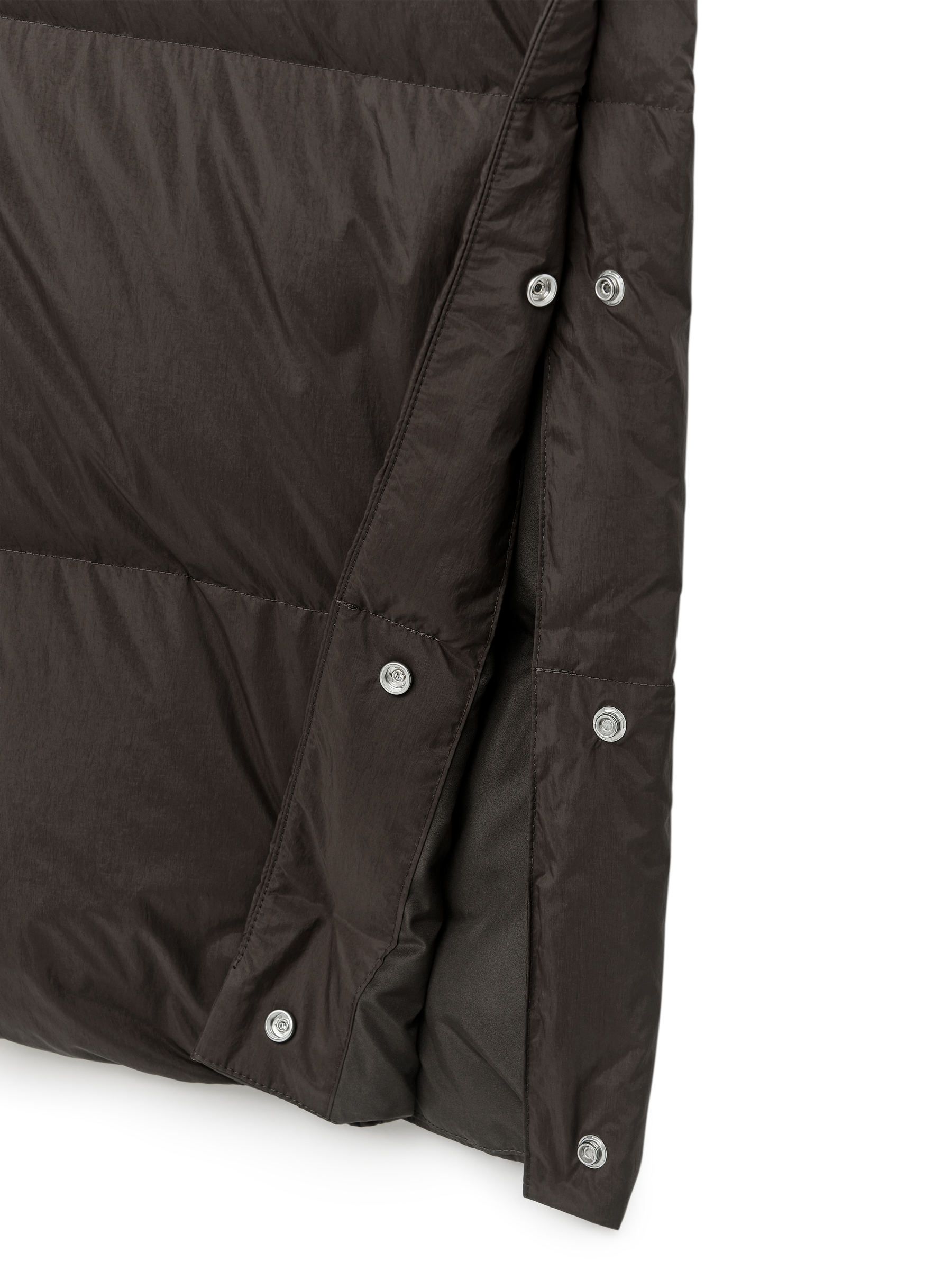 Upcycled Down Long Coat - Dark Brown - Loose fit - Women - StillMedia/DescriptiveDetail - 2