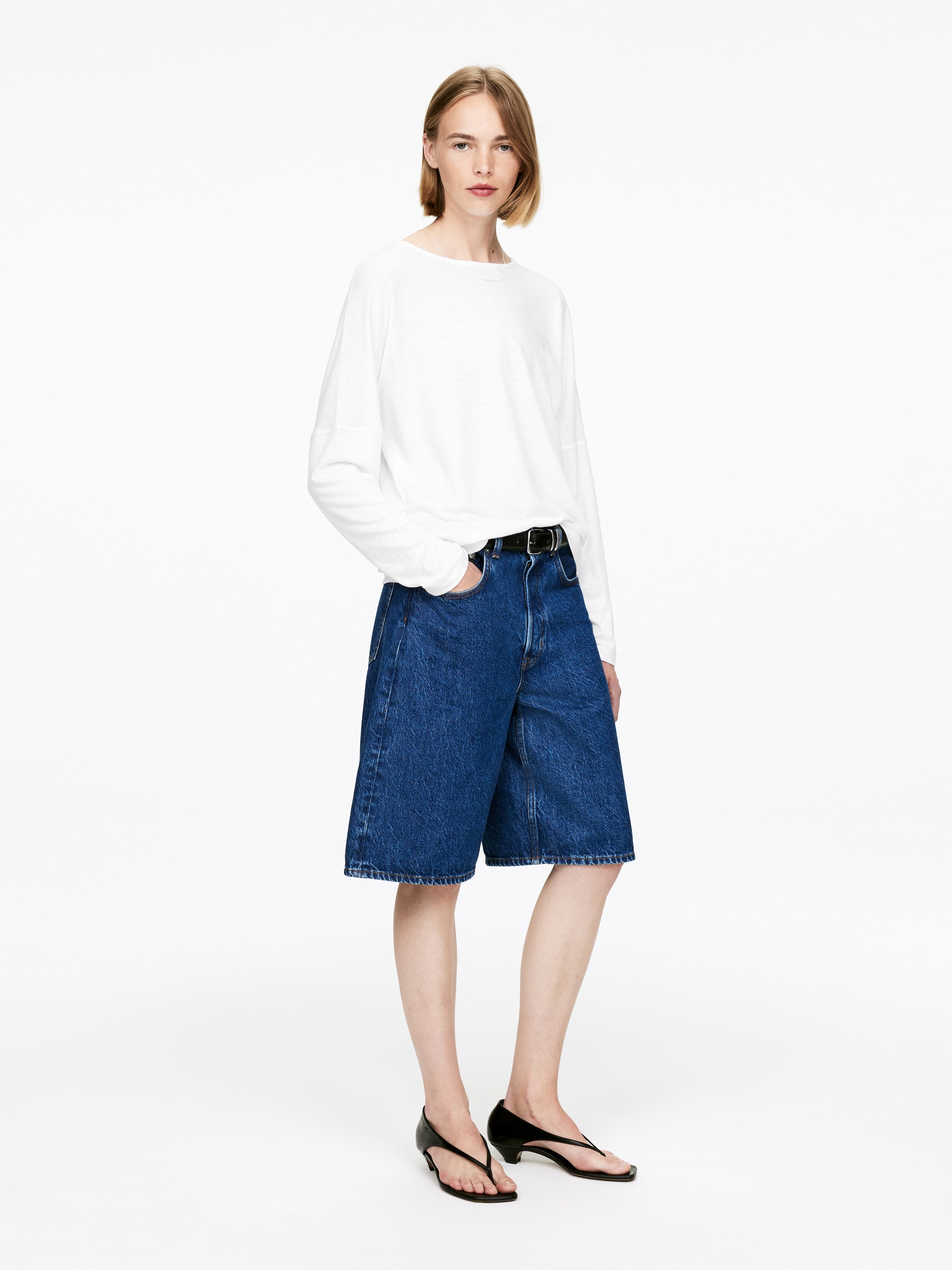 Größeres Bild anzeigen: Weites Oberteil aus Leinen und Viskose - Weiß - Ladies | H&M AT 2