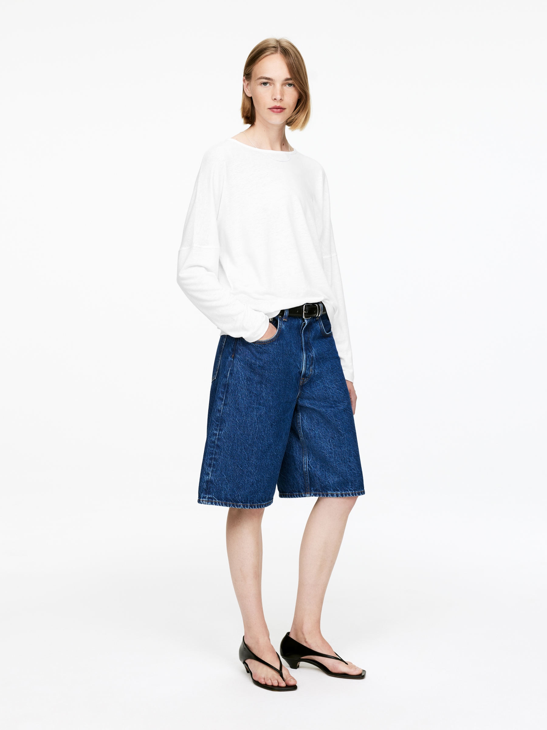 Loose-Fit Linen Viscose Top - White - Loose fit - Women - StillMedia/Lookbook - 3