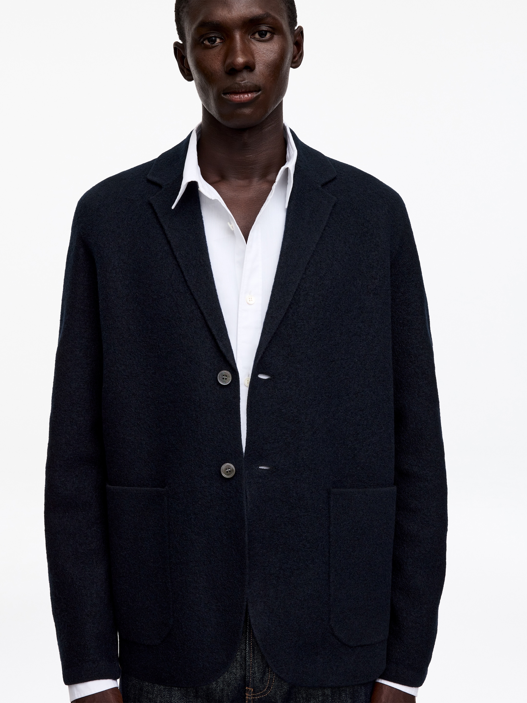 Boiled Wool Blazer - Dark Blue - Regular fit - men - StillMedia/Lookbook - 2