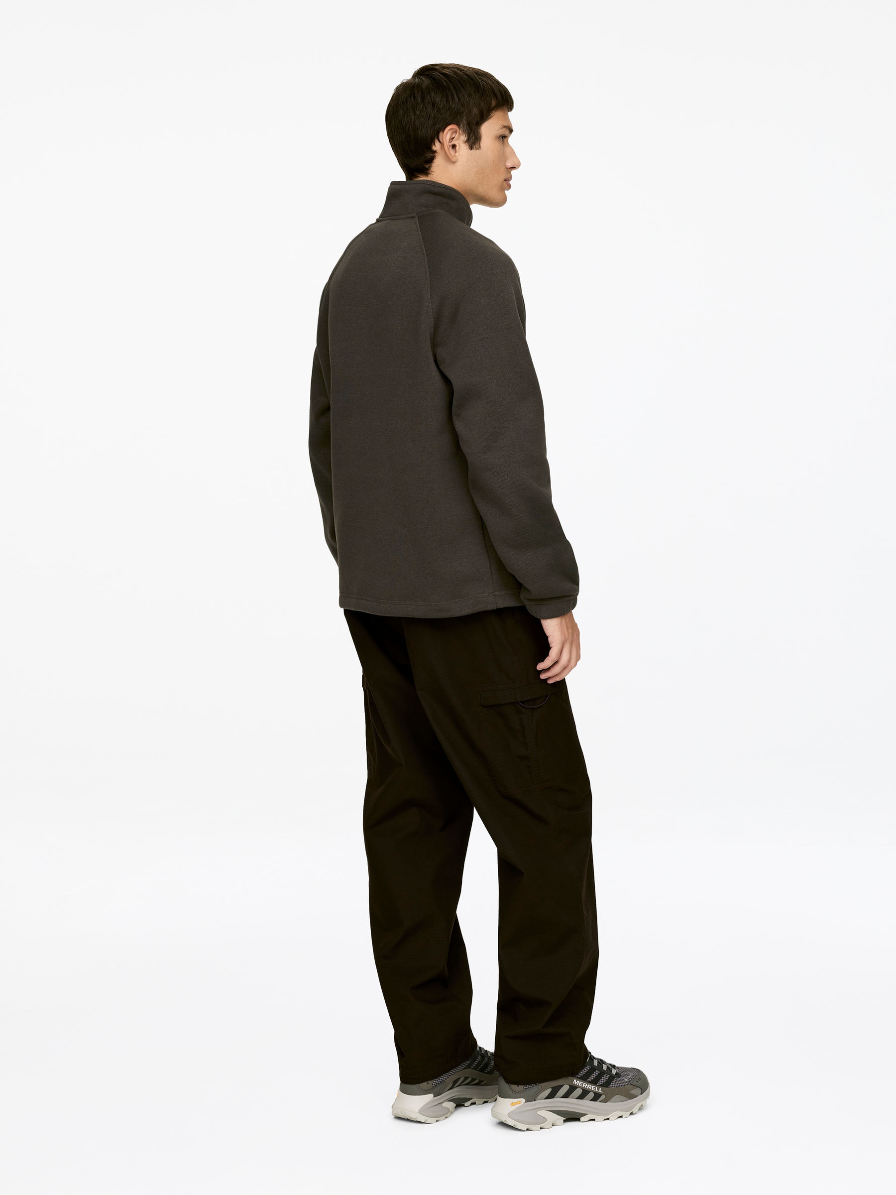 Half-Zip Fleece Sweatshirt - Dark Mole - Regular fit - Men - StillMedia/Lookbook - 6