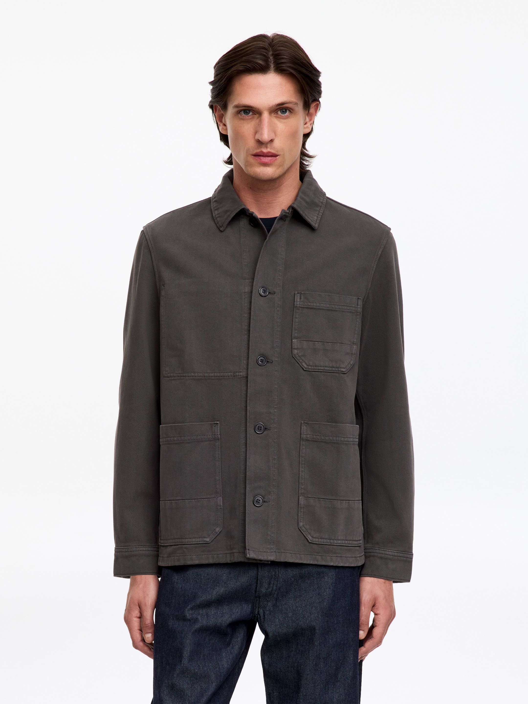 Überhemd aus überfärbtem Twill - Grau - Regular Fit - Men - StillMedia/Lookbook - 4
