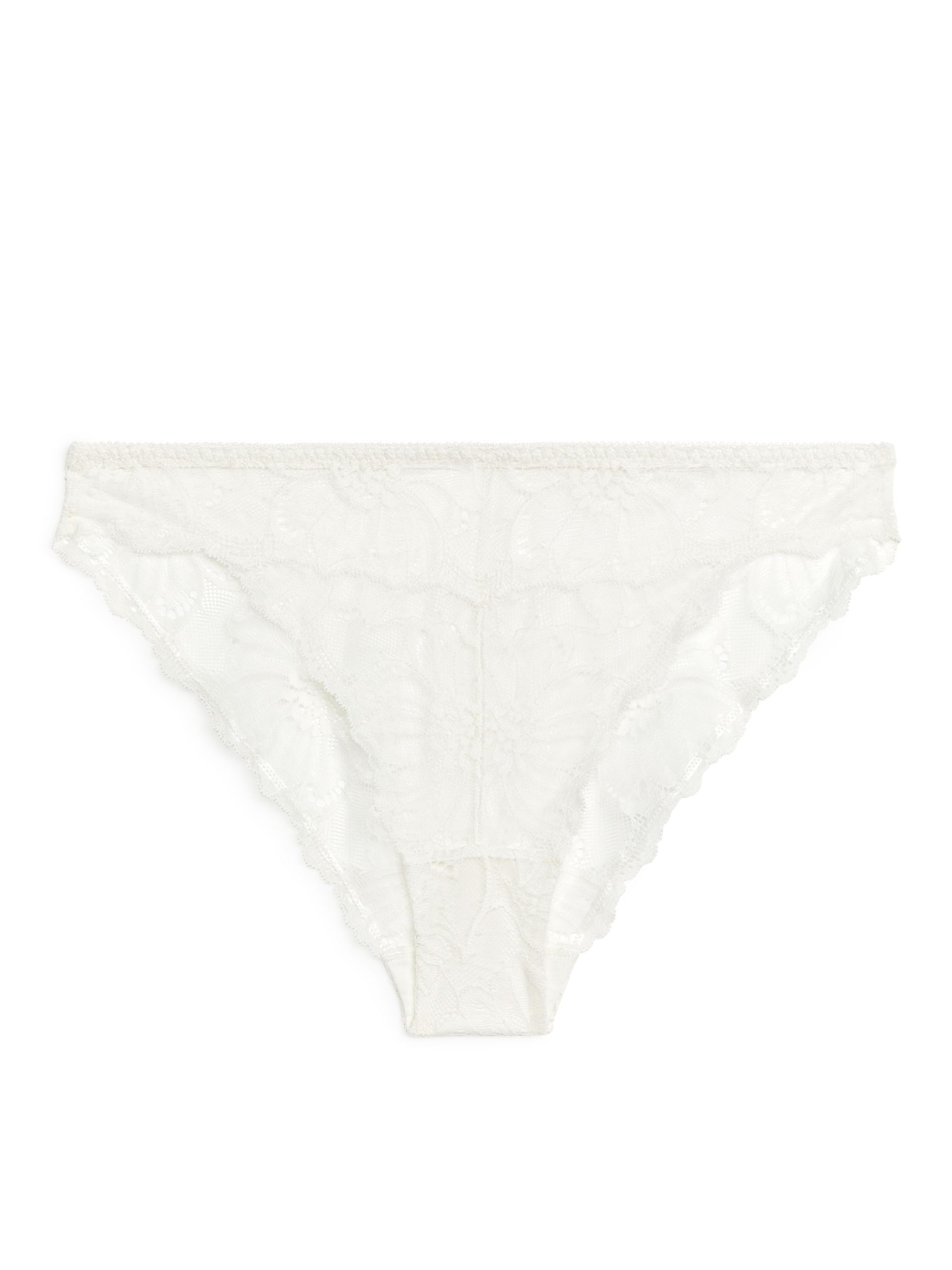 Koronkowe majtki - Off White - Fason normalny - Women - StillMedia/DescriptiveStillLife - 1