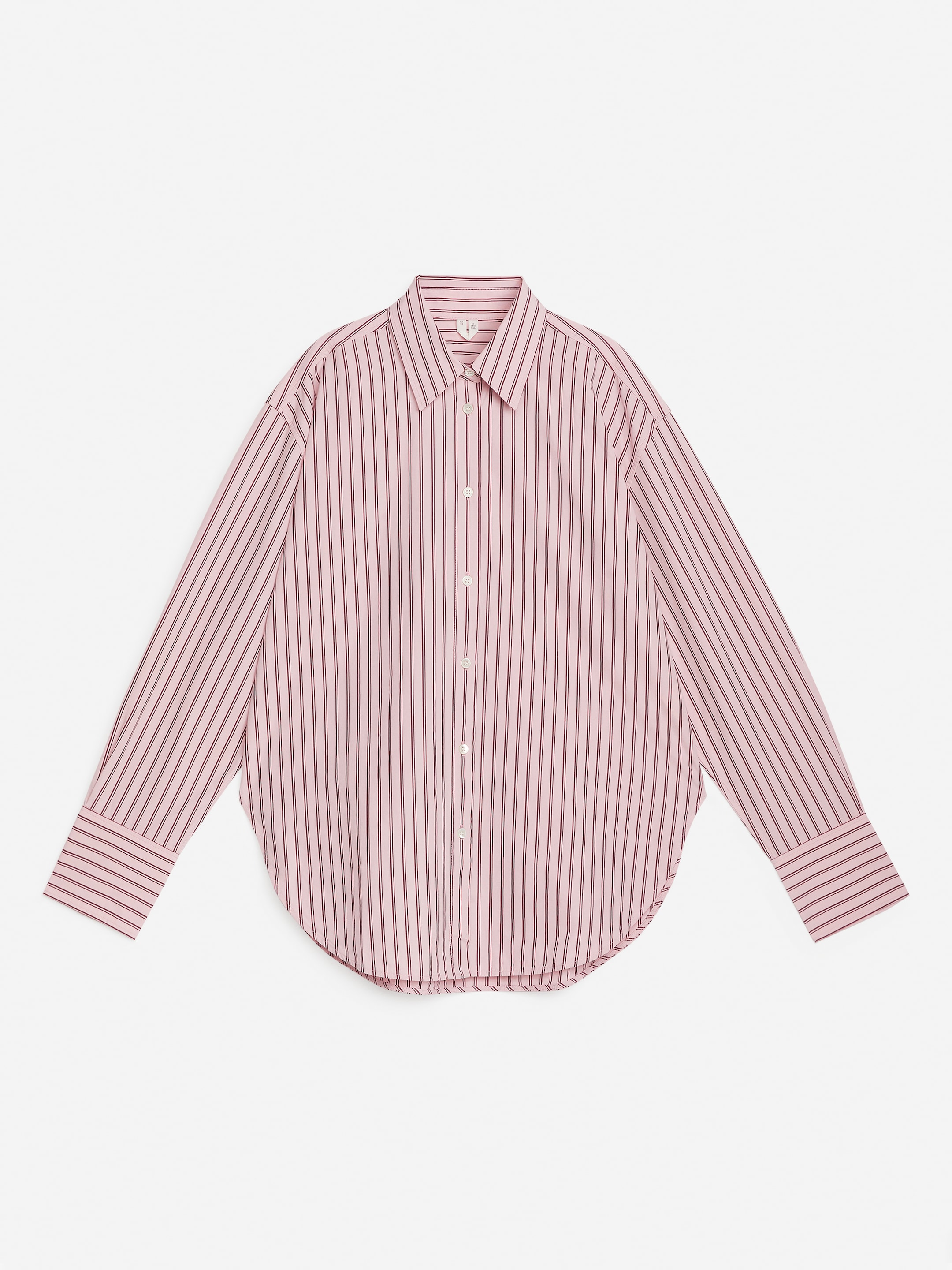 Visa större bild: Poplinskjorta, relaxed fit - Rosa/vinröd - DAM | H&M SE 1