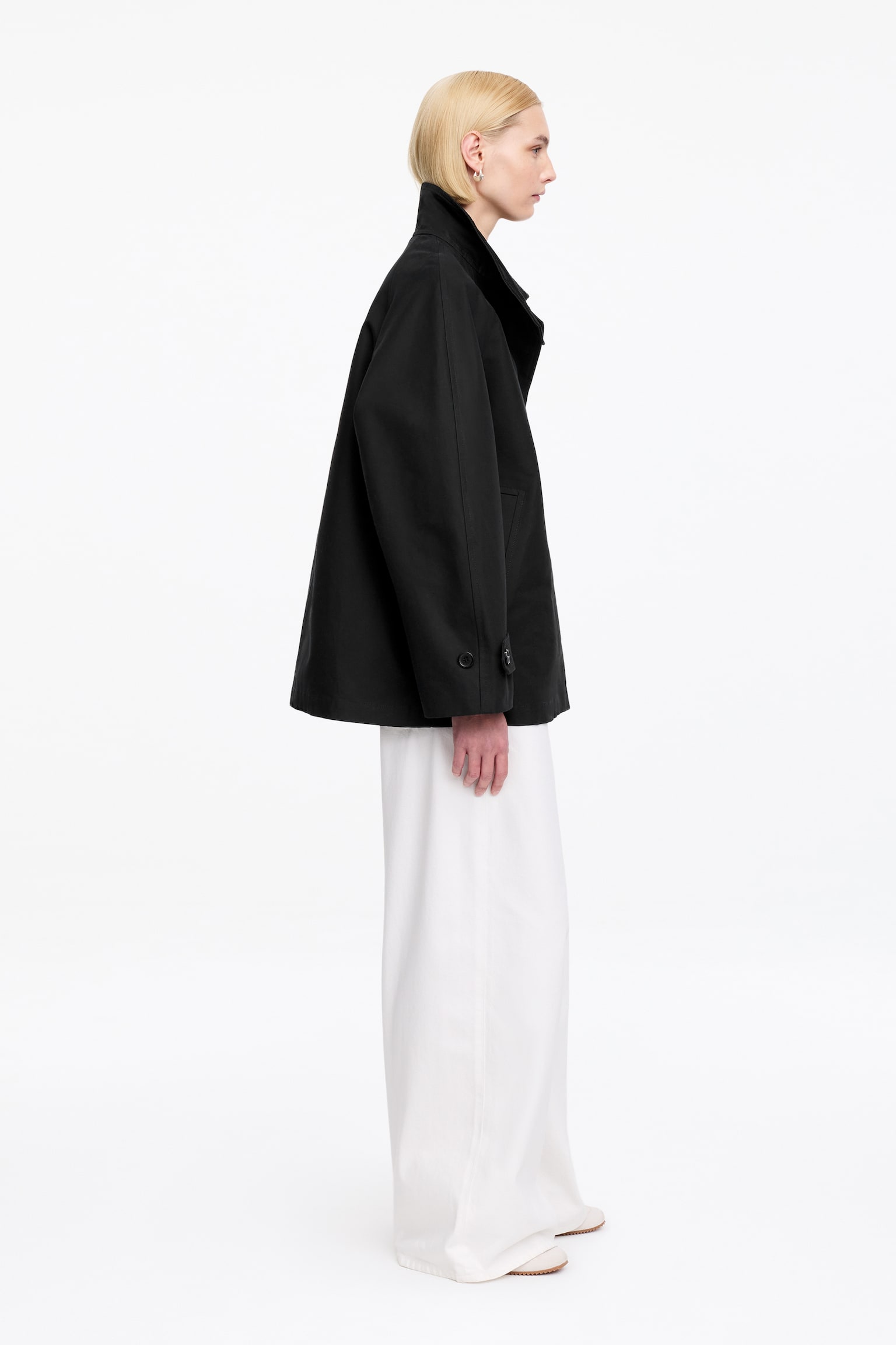 Jacke mit Cordkragen - Schwarz/Braun - 6