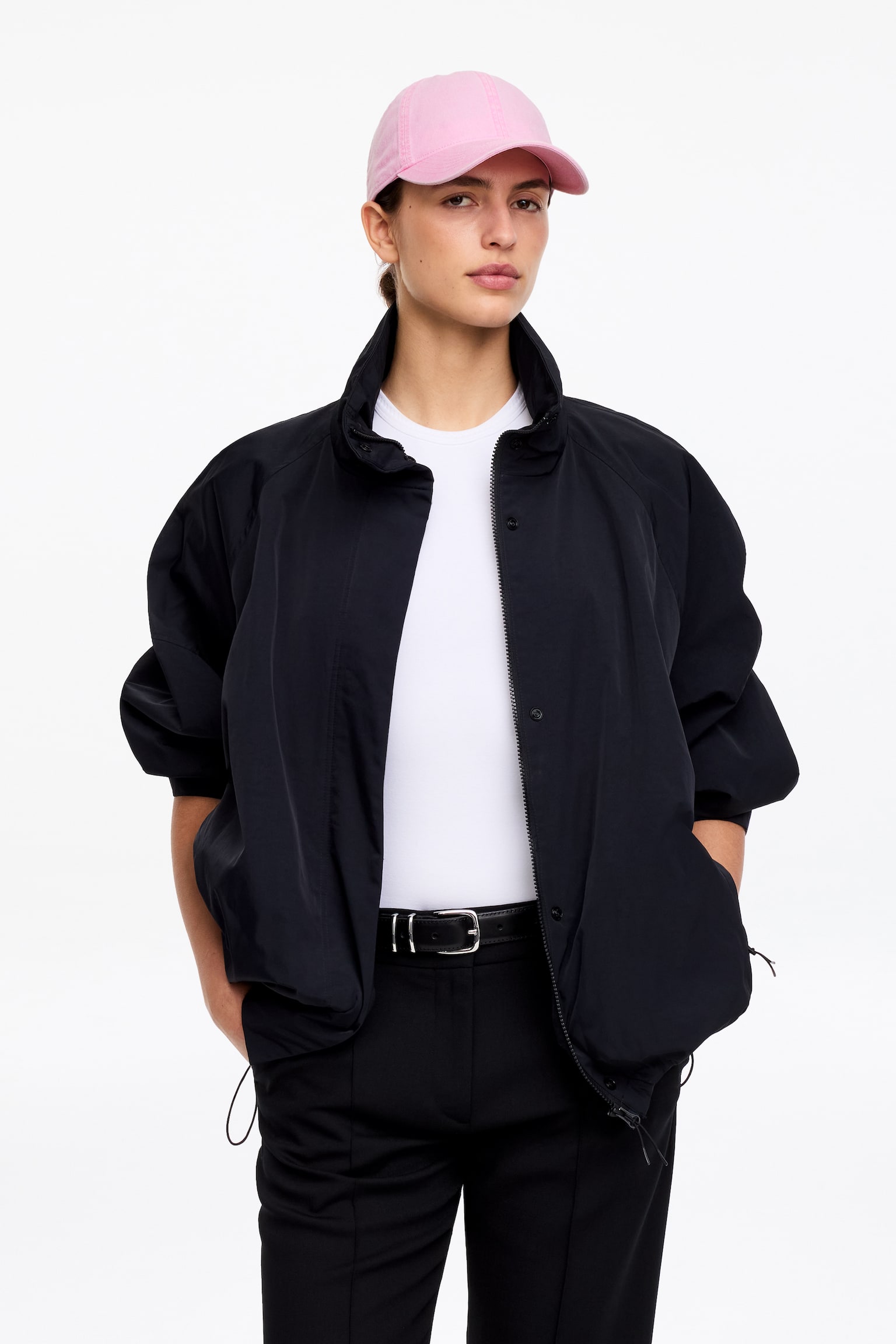 Cap aus gewaschener Baumwolle - Rosa/Verwaschenes Braun/Blau - 1