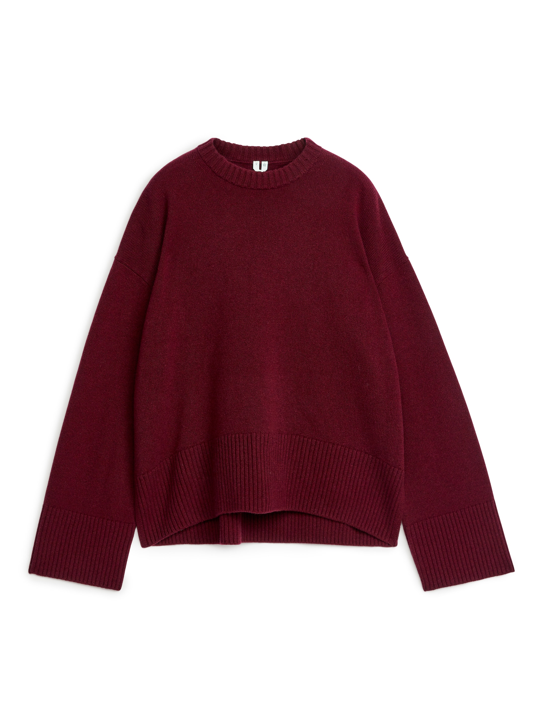 Größeres Bild ansehen: Lässiger Pullover aus Kaschmir und Wolle - Dunkelrot - Ladies | H&M DE 1