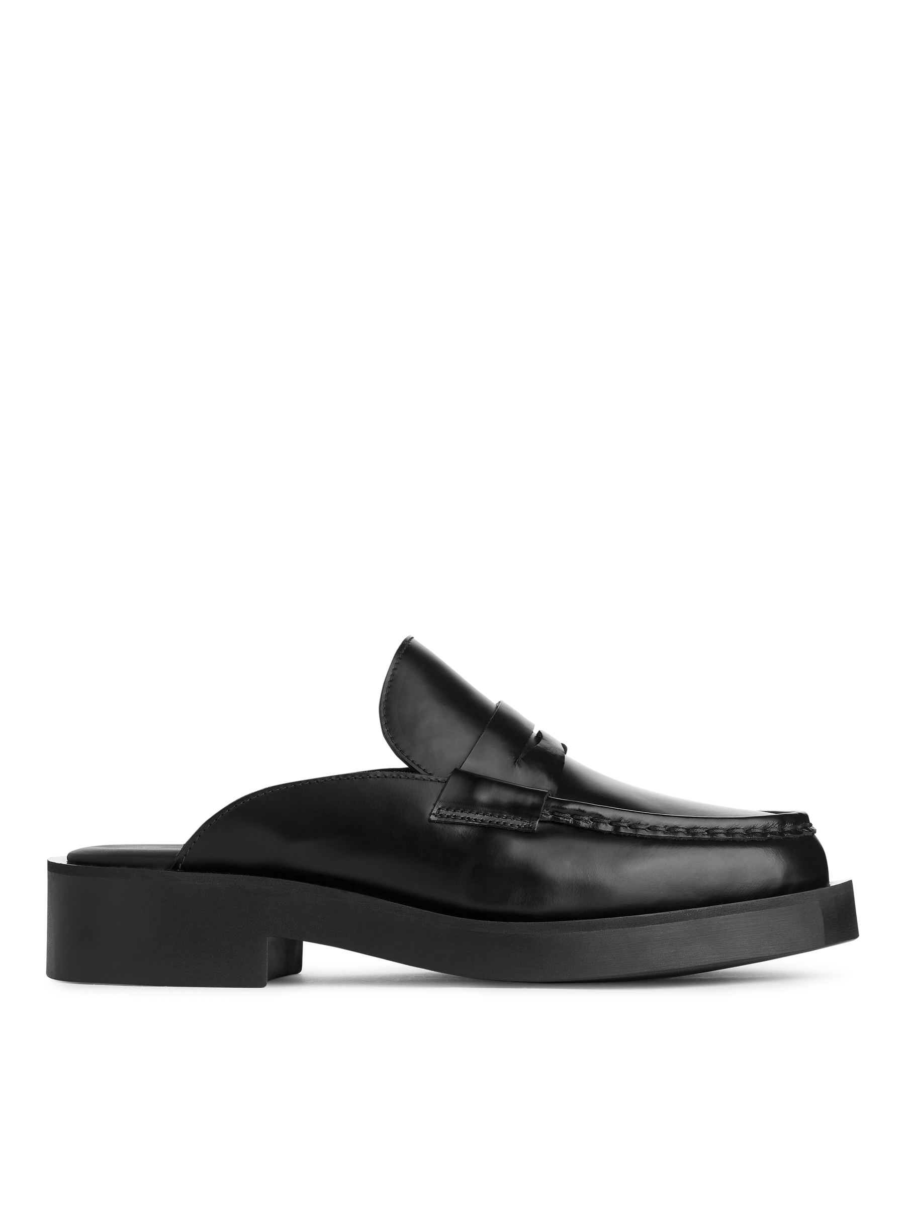 Leather Slip-On Loafers-#272628-6011