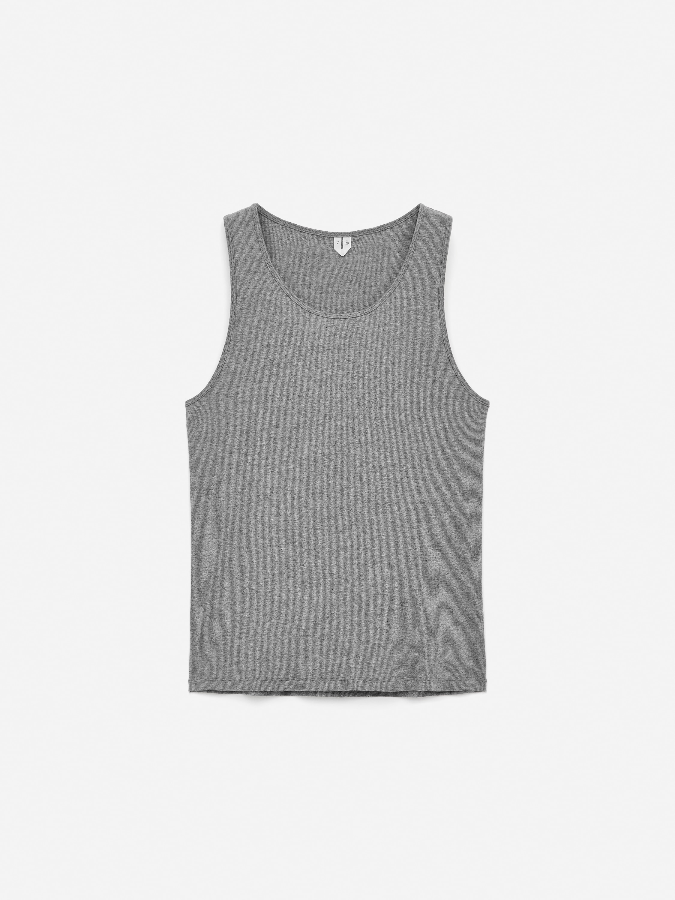 Ribbed Tank Top - Grey/White