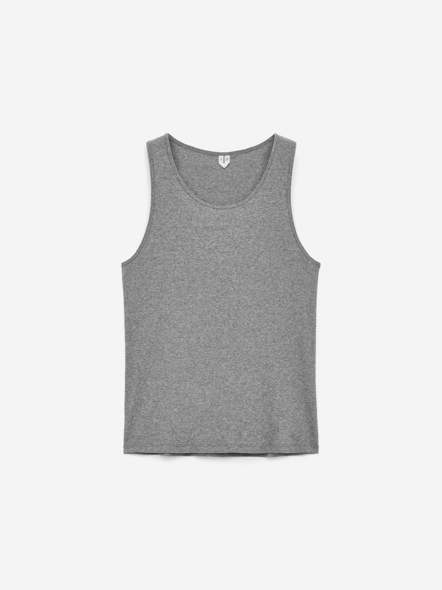 Geripptes Tanktop - Grau/Weiß