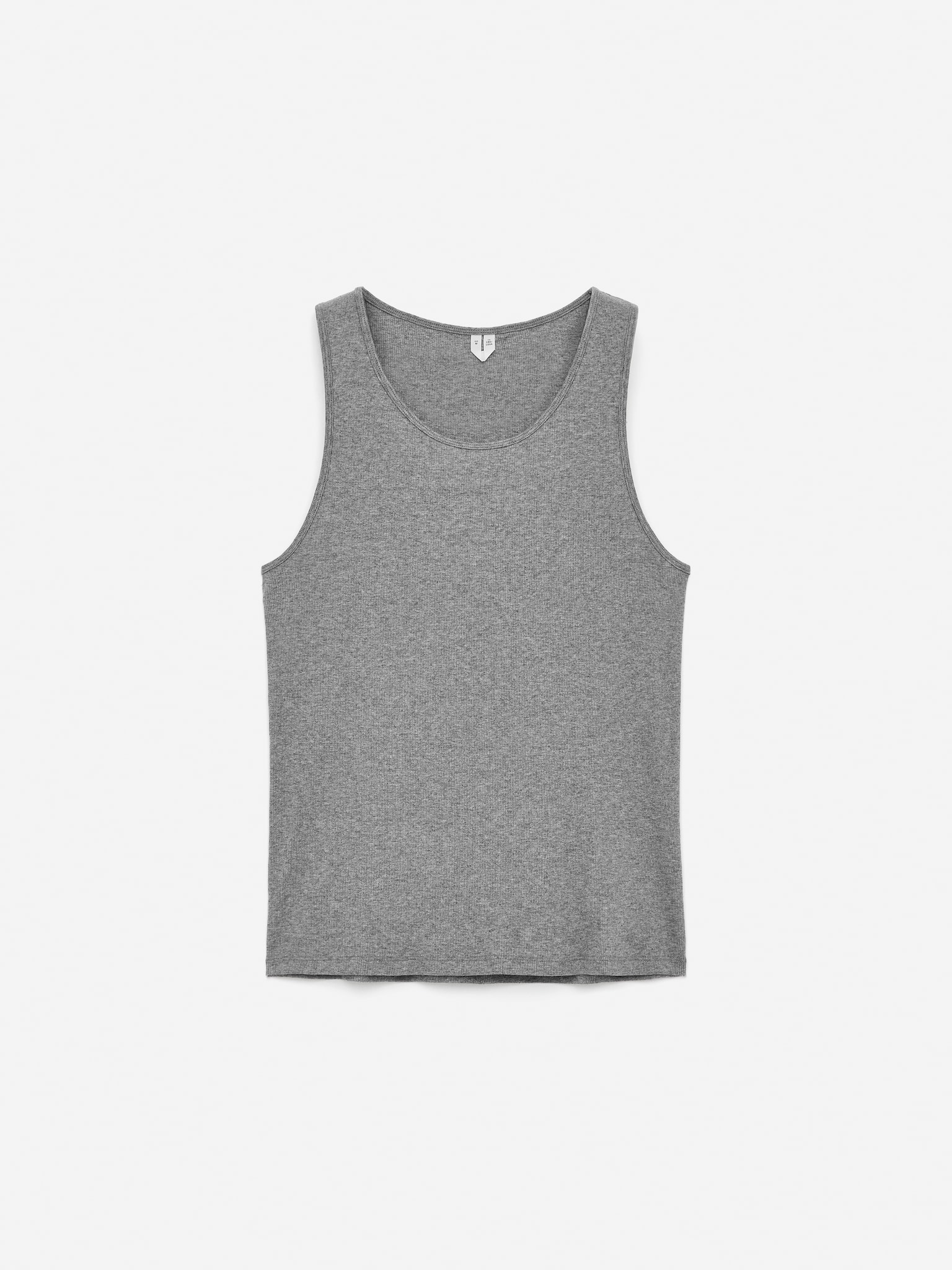 Geripptes Tanktop - Grau/Weiß