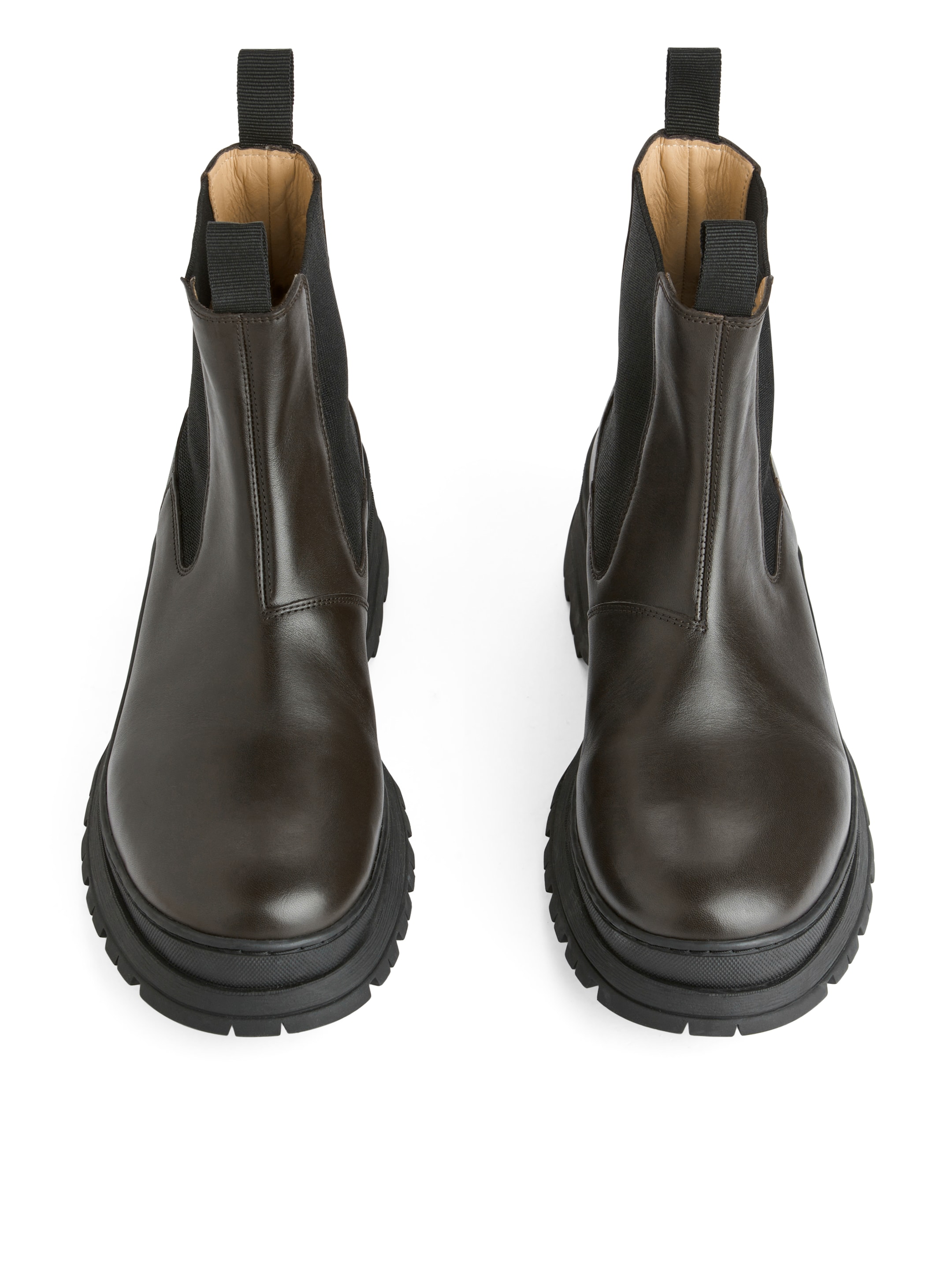 Chunky läderboots - Mörkbrun - Men - StillMedia/DescriptiveStillLife - 4