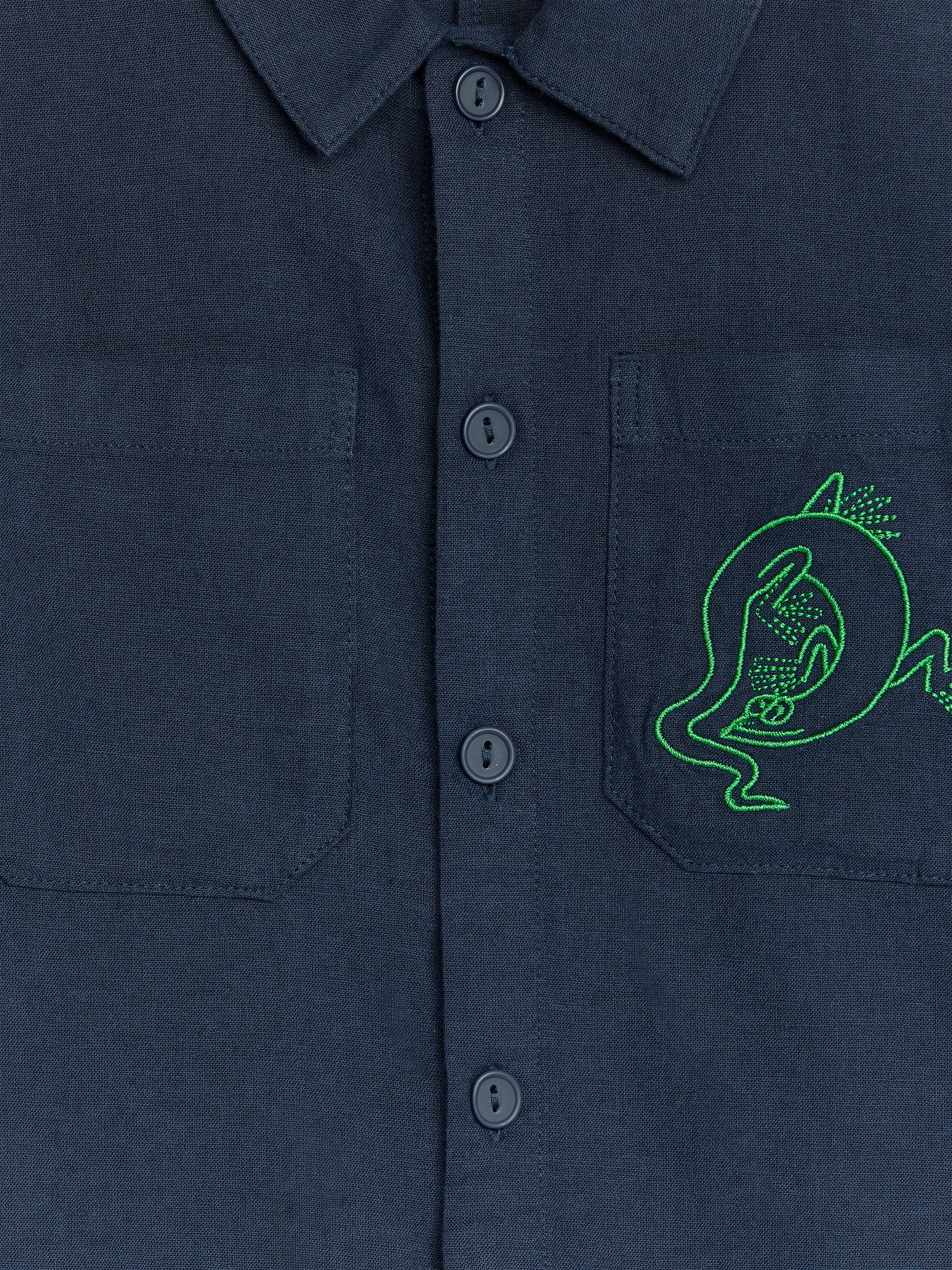 Overshirt aus Baumwoll-Leinen-Mischung - Dunkelblau - Regular Fit - Kinder - StillMedia/DescriptiveDetail - 1