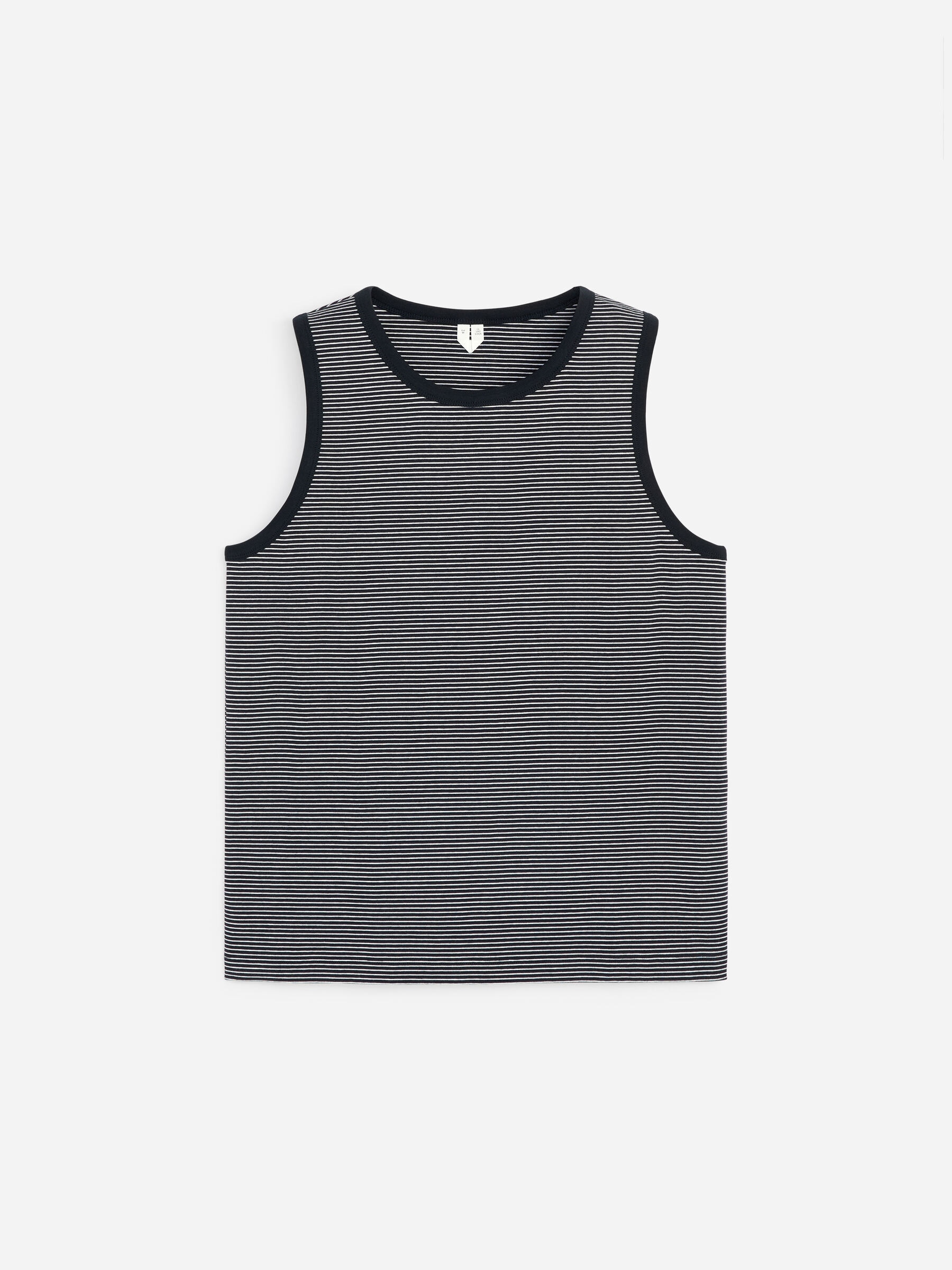 Ribbed Tank Top - Dark Blue/White - Regular fit - Men - StillMedia/DescriptiveStillLife - 1
