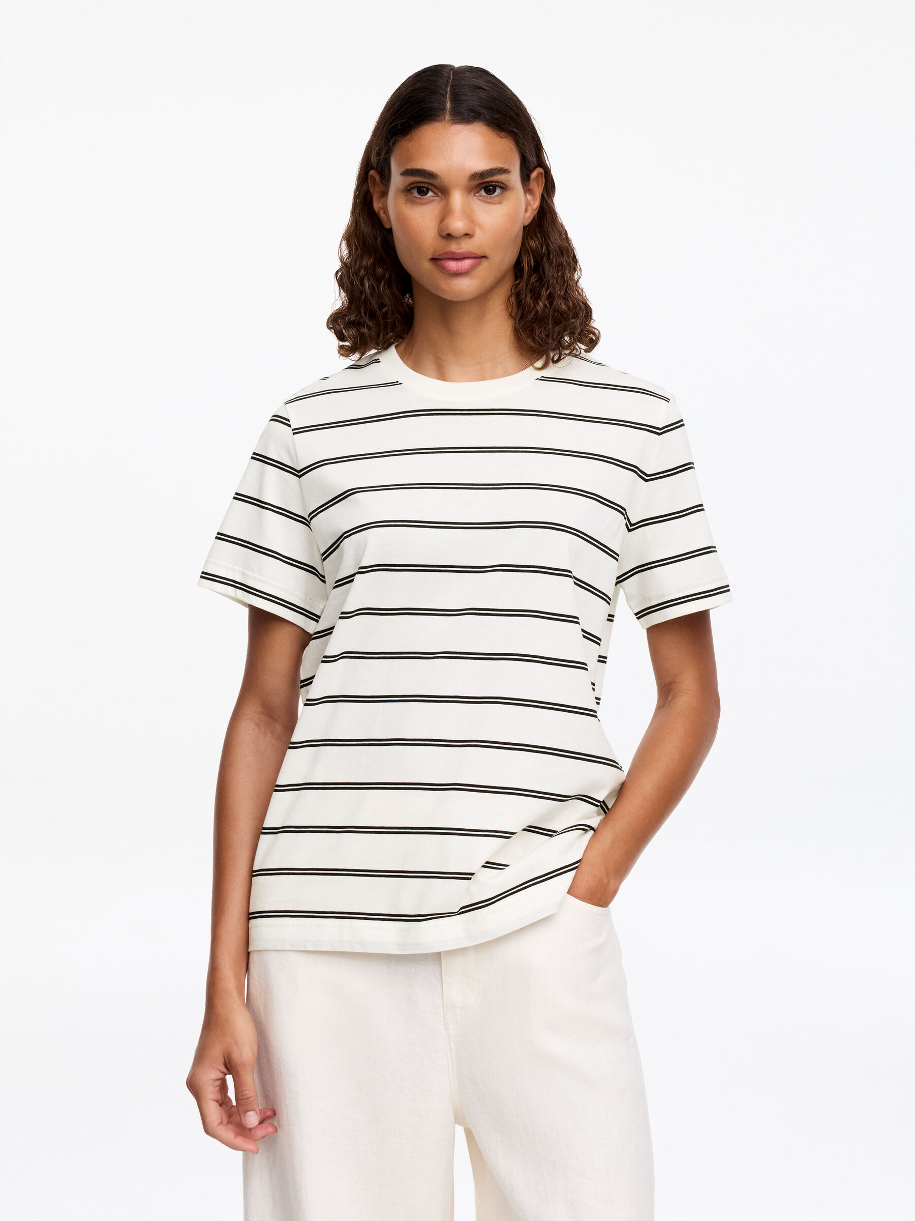 Signature Short-Sleeve T-Shirt-#F4F3E9-19603