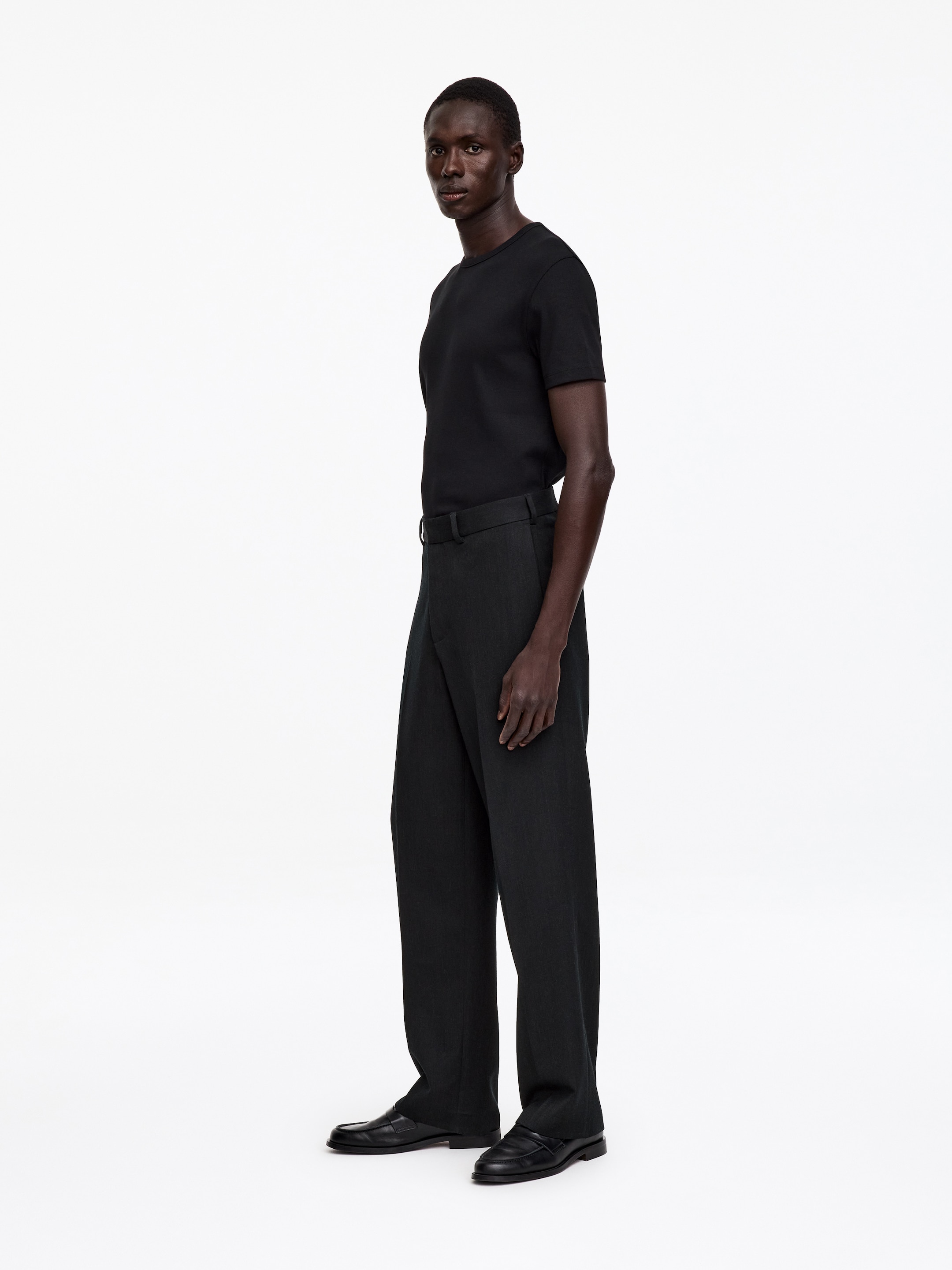 Loose Fit Wool Trousers - Charcoal - Loose fit - men - StillMedia/Lookbook - 5