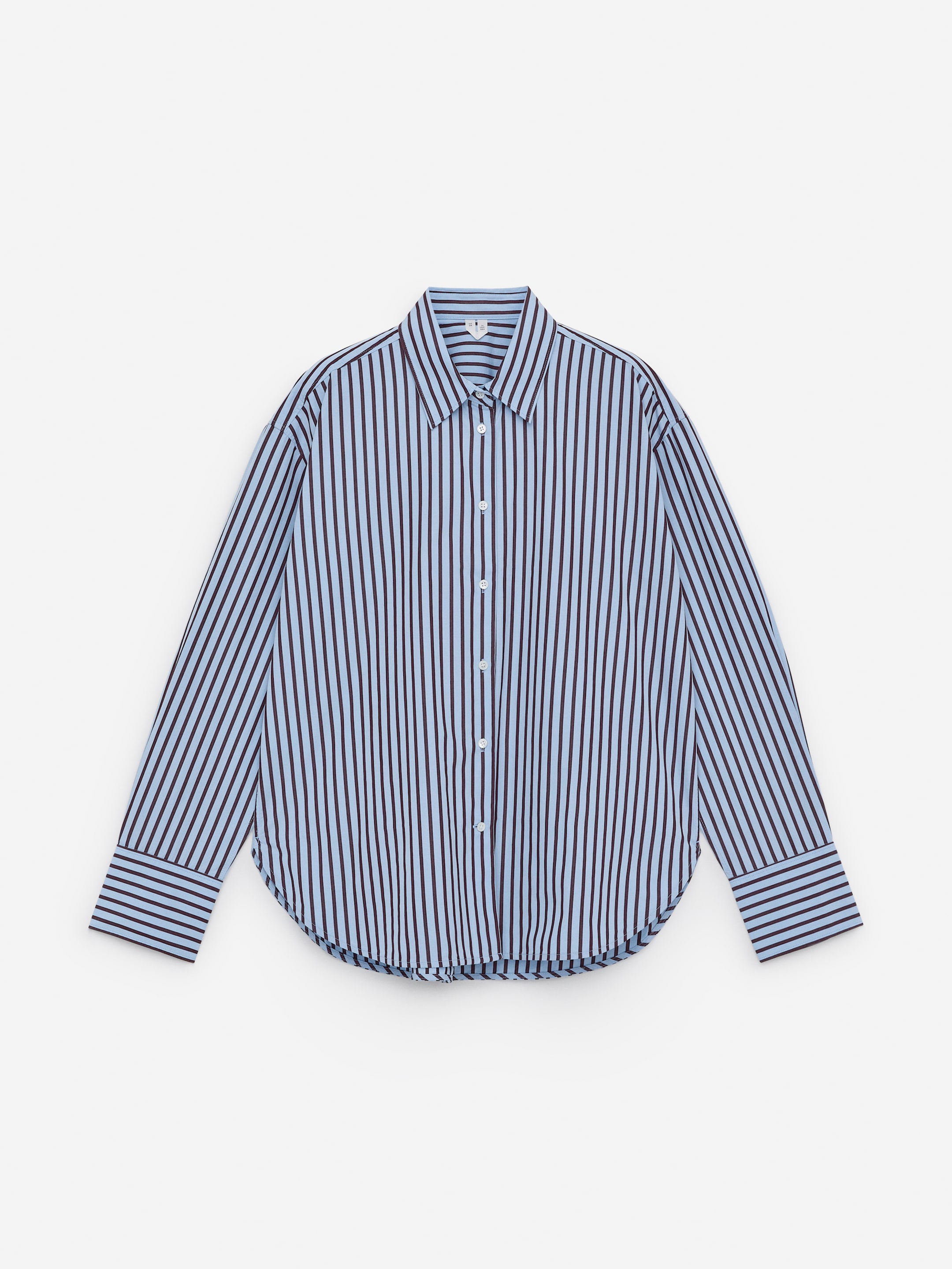 Grotere afbeelding bekijken: Overhemd van katoenen popeline - Blue/Burgundy - DAMES | H&M BE 5