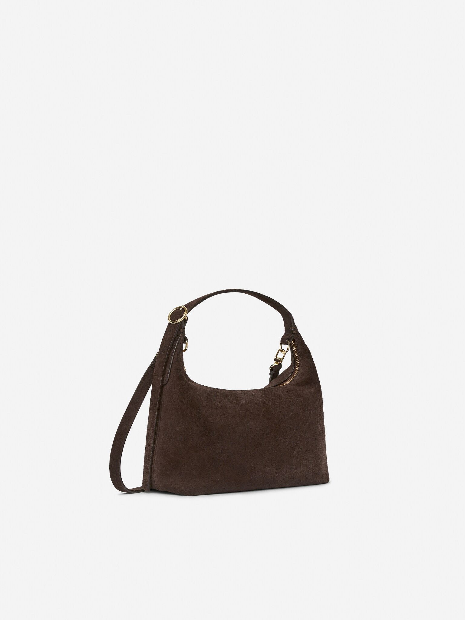 Veloursledertasche - Dunkelbraun/Beige/Braun/Khaki - 5