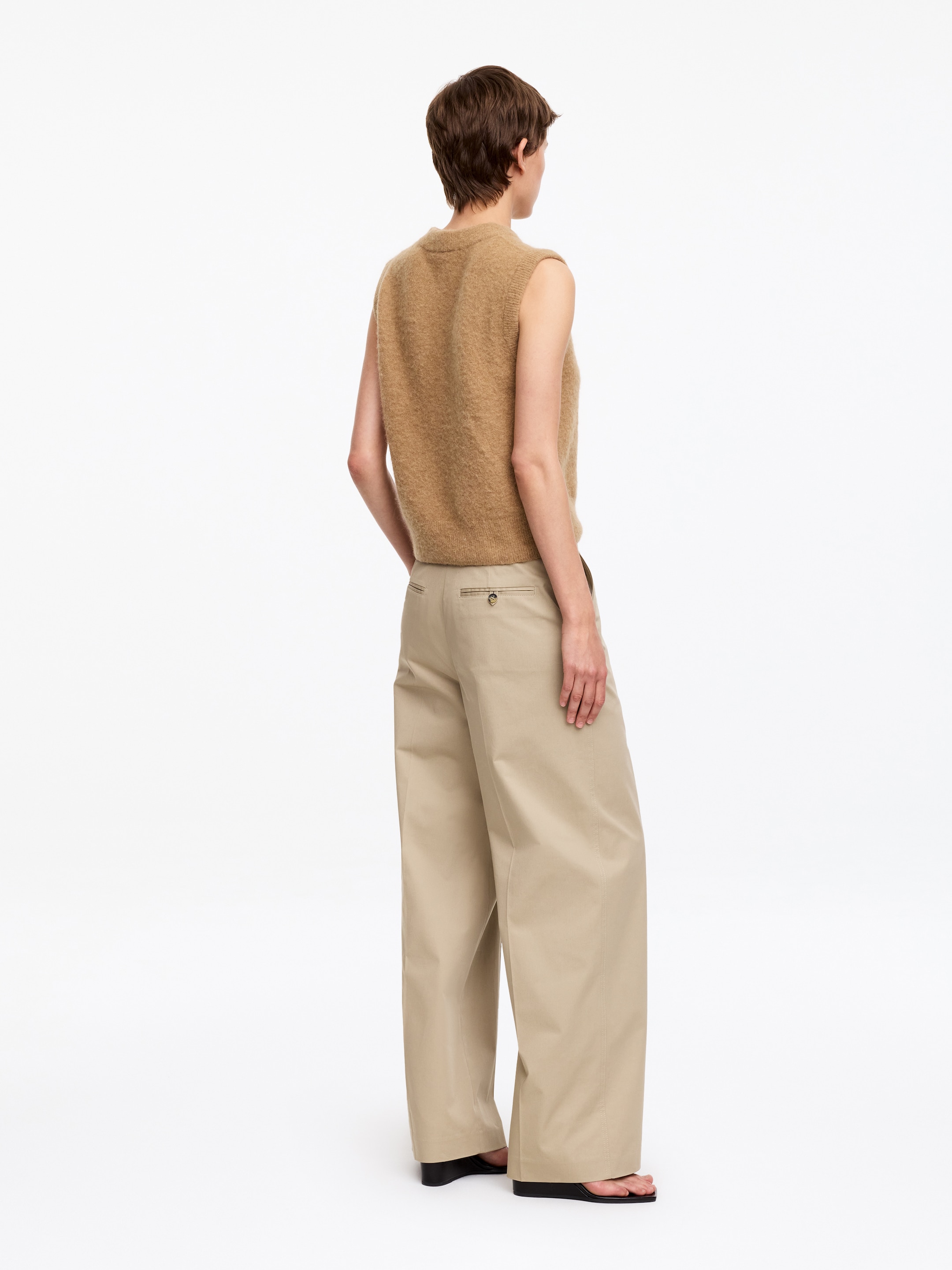 Chaleco de mezcla de lana y alpaca - Beige oscuro - Corte estándar - women - StillMedia/Lookbook - 5