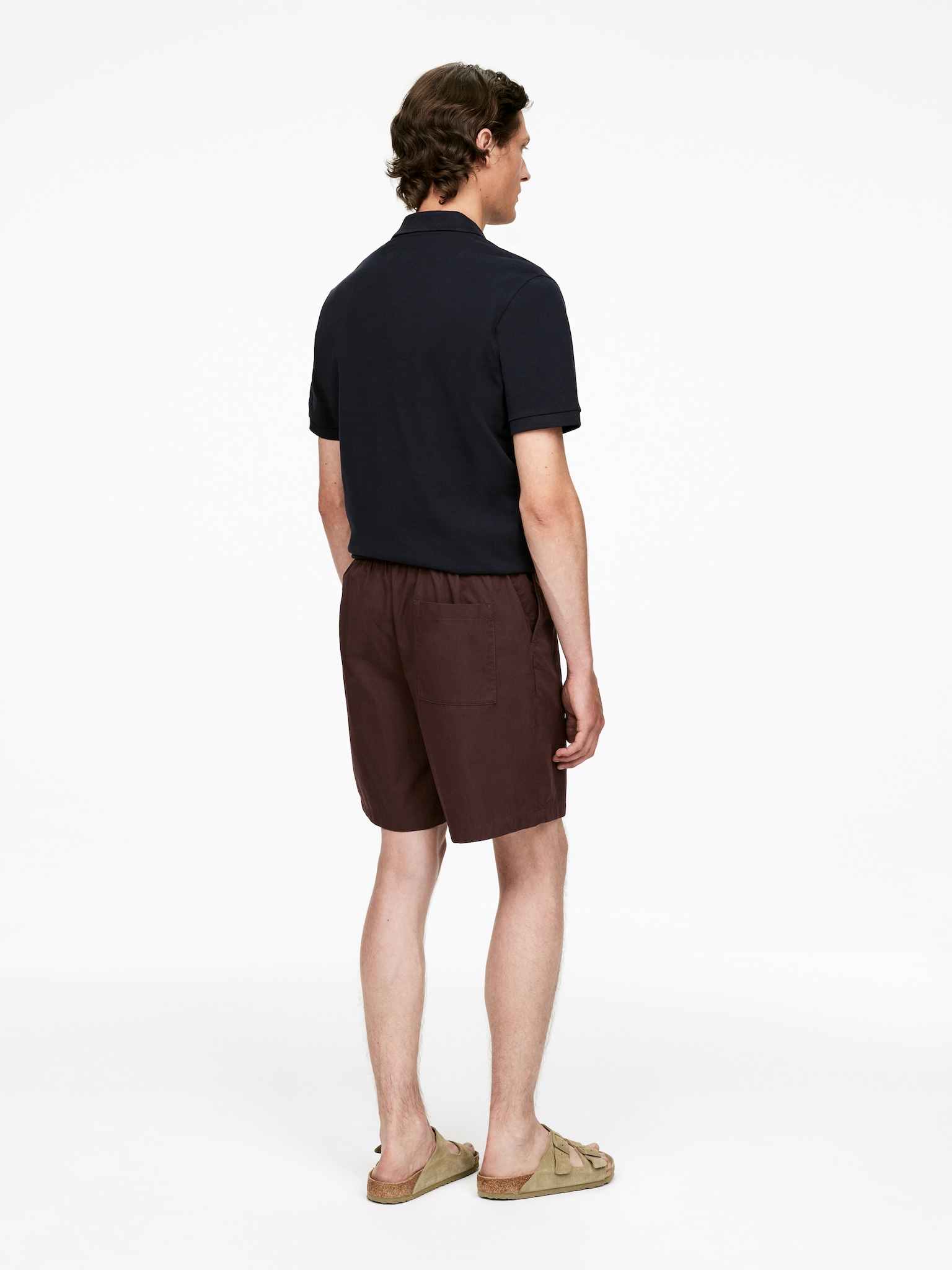 Short en coton - Bordeaux/Taupe/Bleu foncé - 5