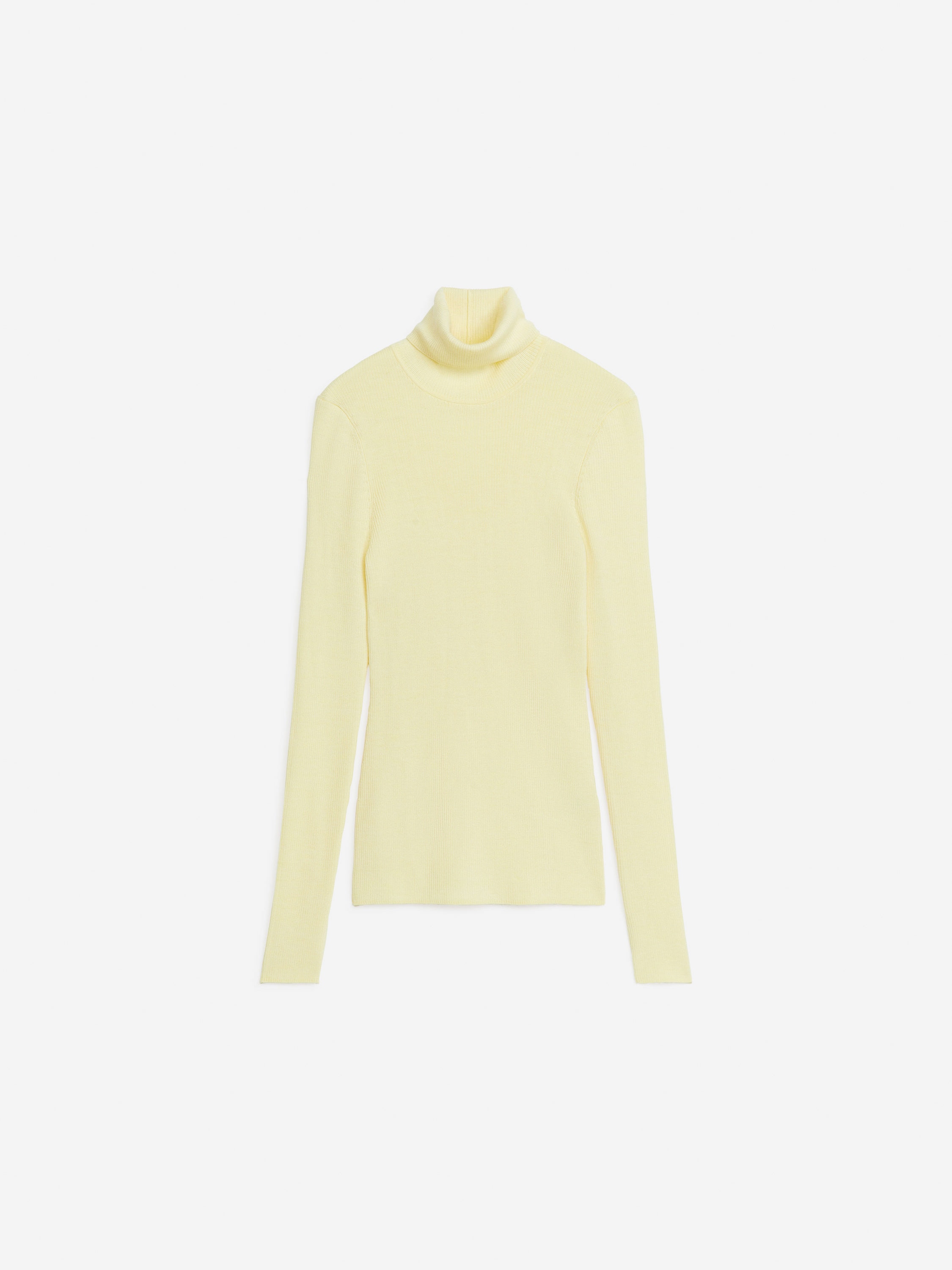 Merino Wool Roll-Neck - Pale Yellow - Slim fit - Women - StillMedia/DescriptiveStillLife - 1