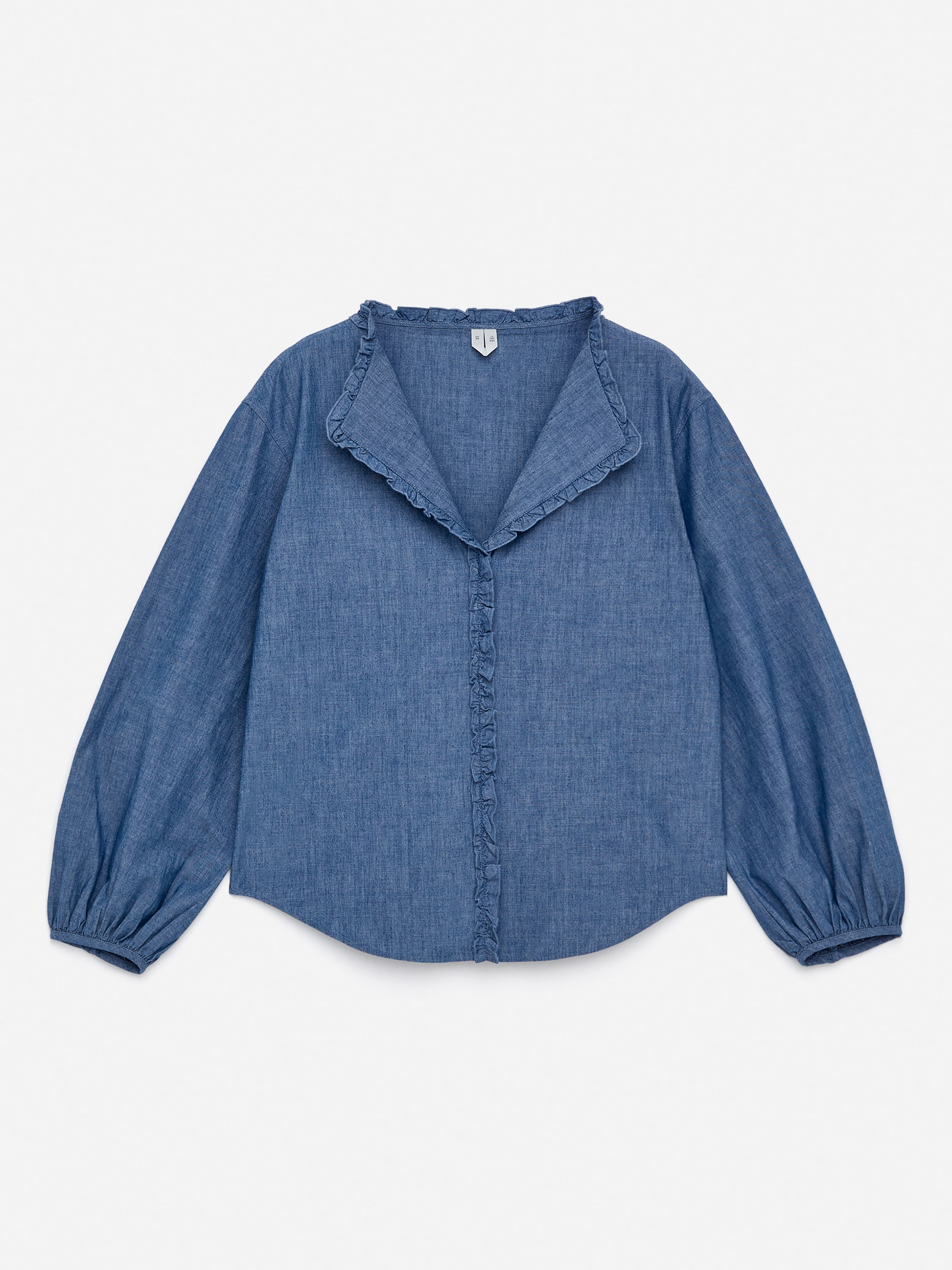 Frill Blouse - Blue
