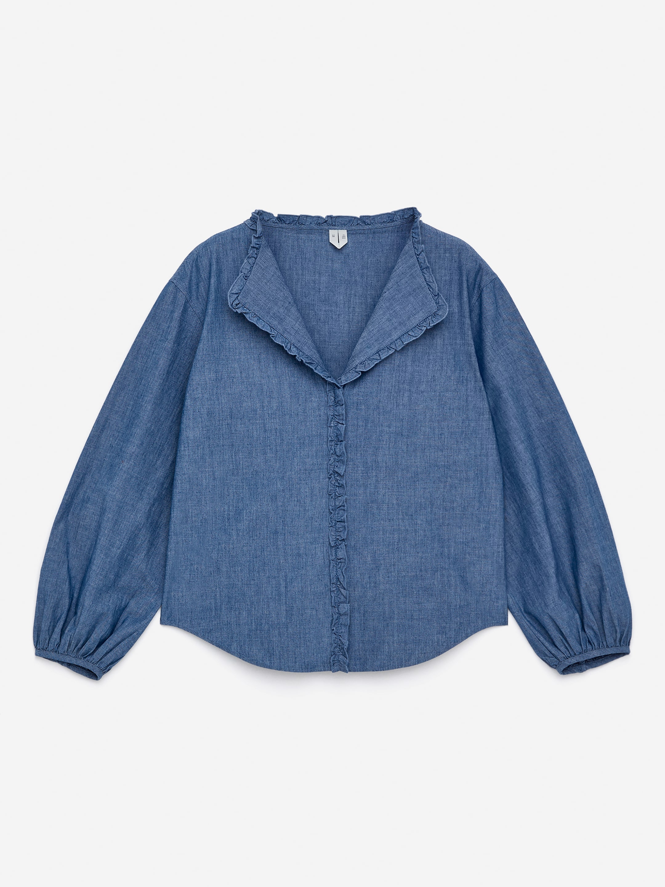 Frill Blouse - Blue - Regular fit - Women - StillMedia/DescriptiveStillLife - 2