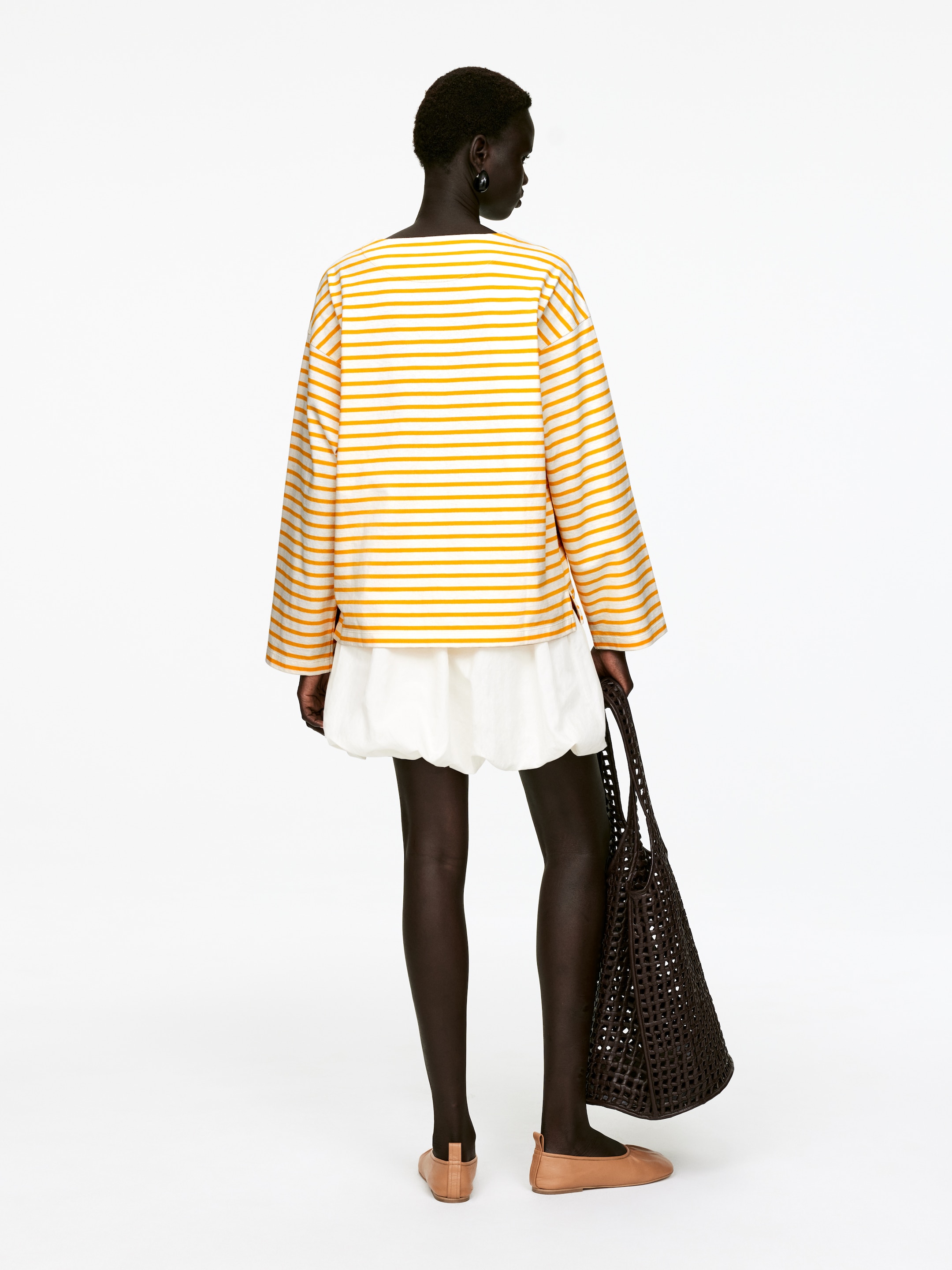 Ver imagen más grande: Camiseta de manga larga - Amarillo/blanco roto - MUJER | H&M ES 3