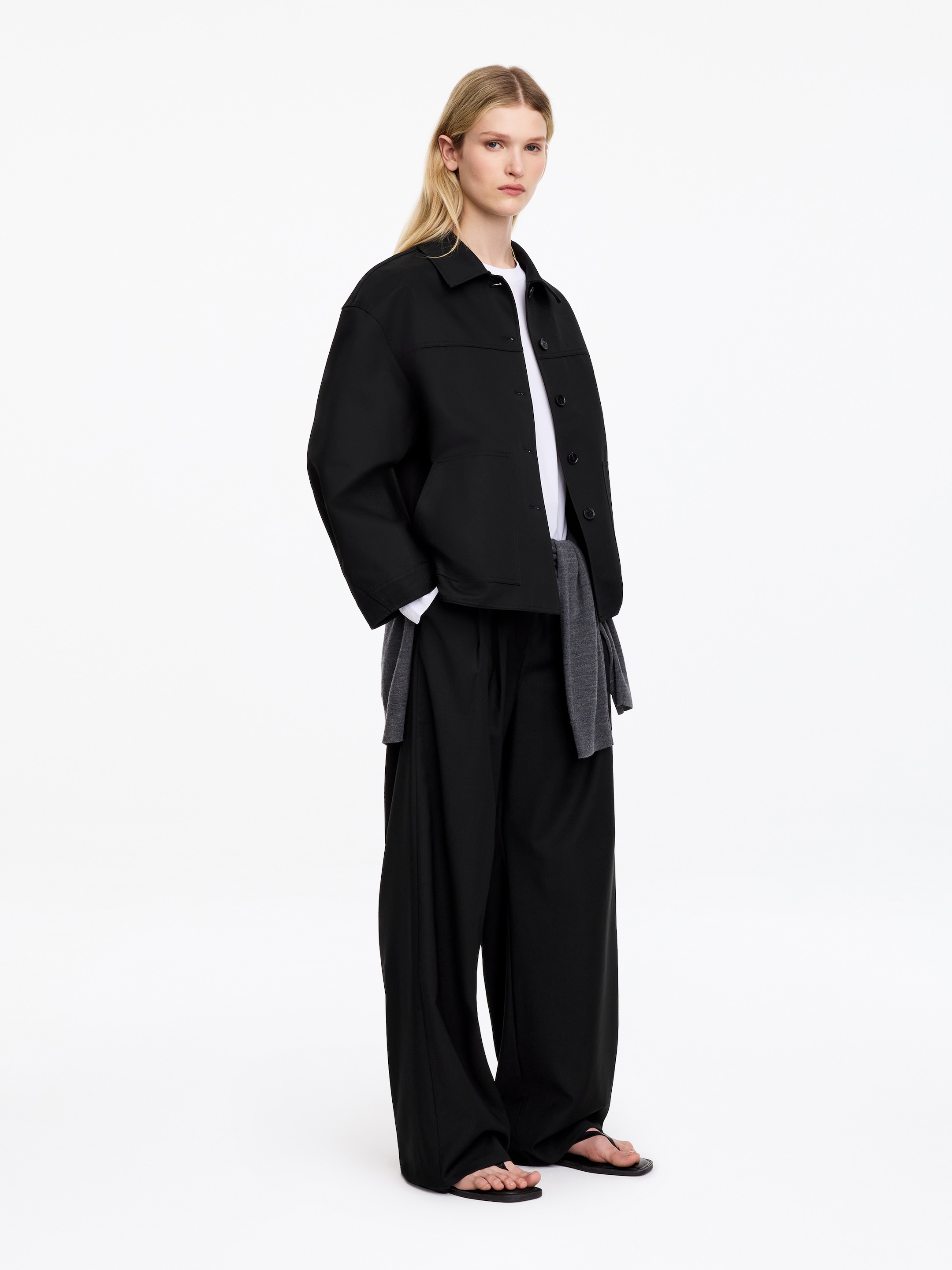 Sobrecamisa estructurada - Negro - Corte holgado - women - StillMedia/Lookbook - 7