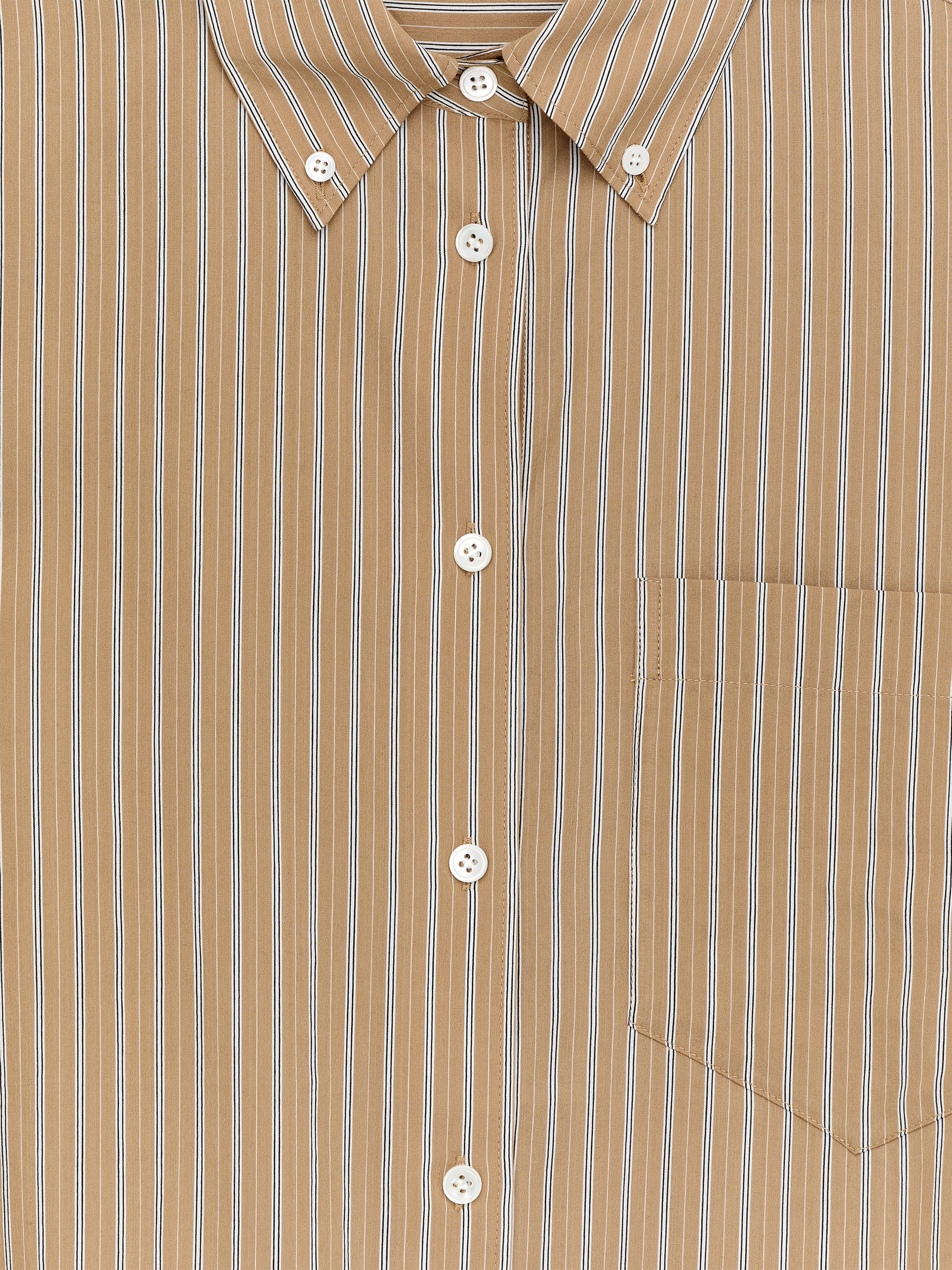 Skjorta i bomull och silke - Beige - Oversized - Women - StillMedia/DescriptiveDetail - 2