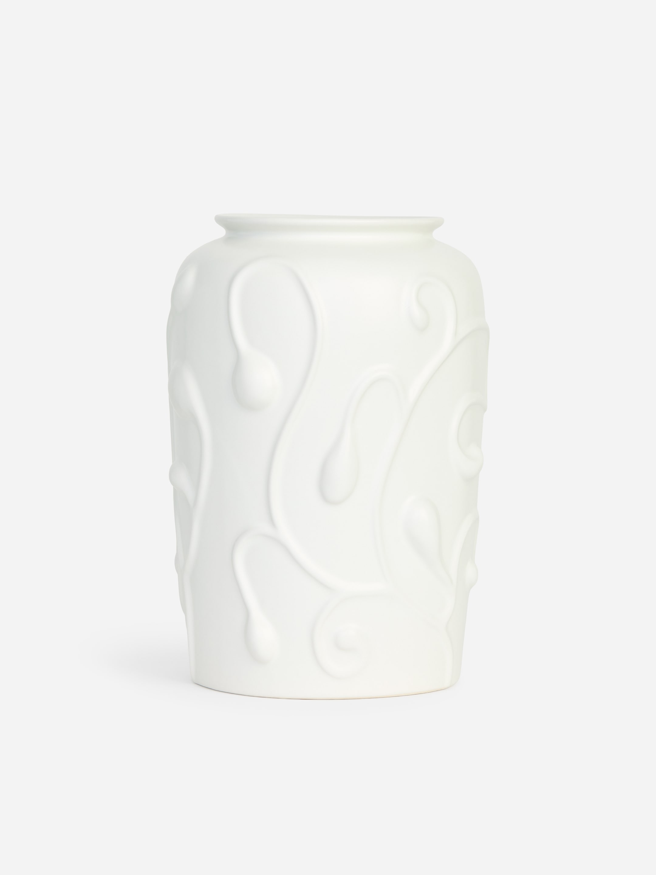Ceramic Vase-White-20657