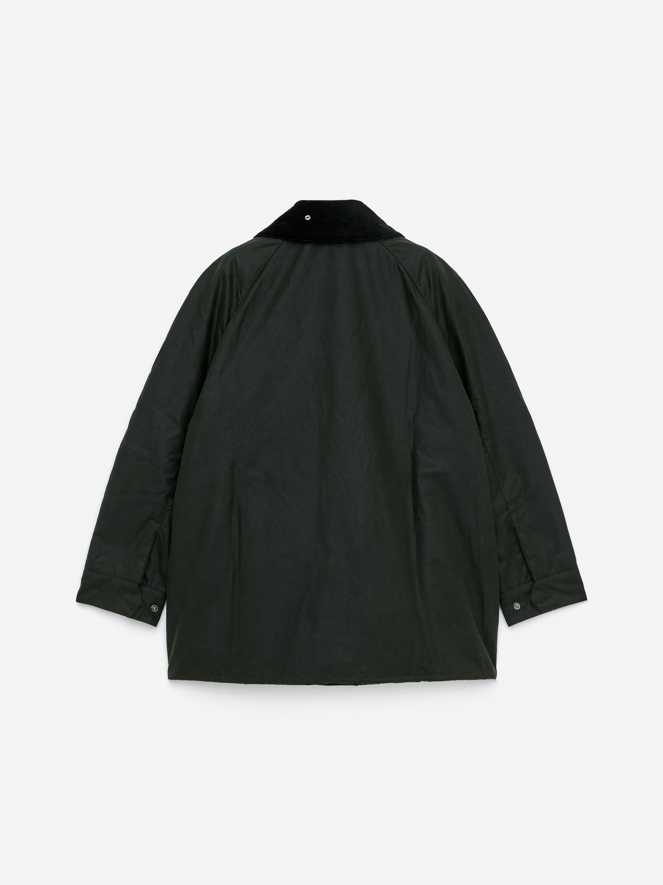 ARKET and Barbour Waxed Cotton Jacket - Dark Green - Loose fit - Women - StillMedia/DescriptiveStillLife - 3