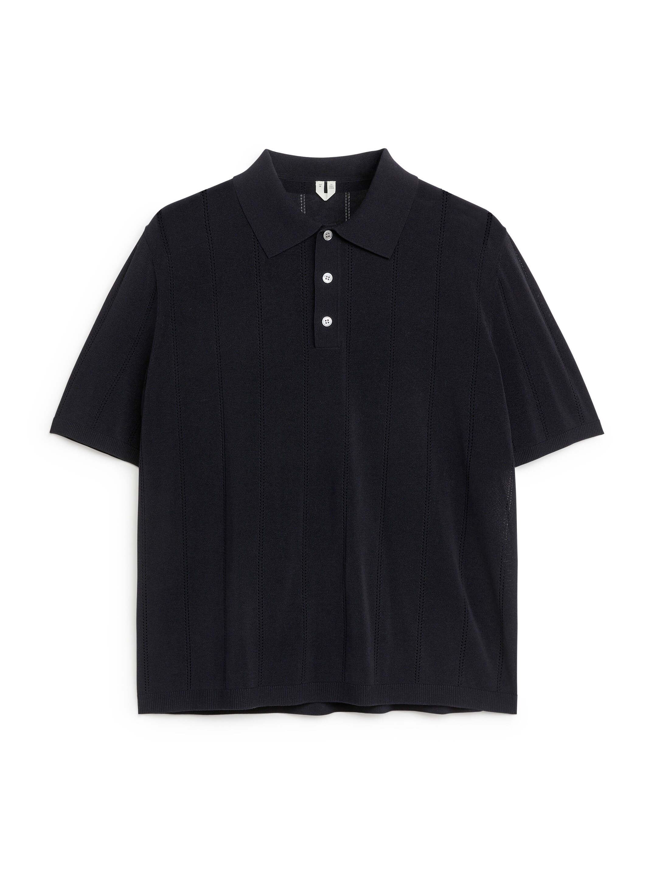 Grösseres Bild ansehen: Poloshirt im Pointelle-Strick - Dunkelblau - HERREN | H&M CH 1