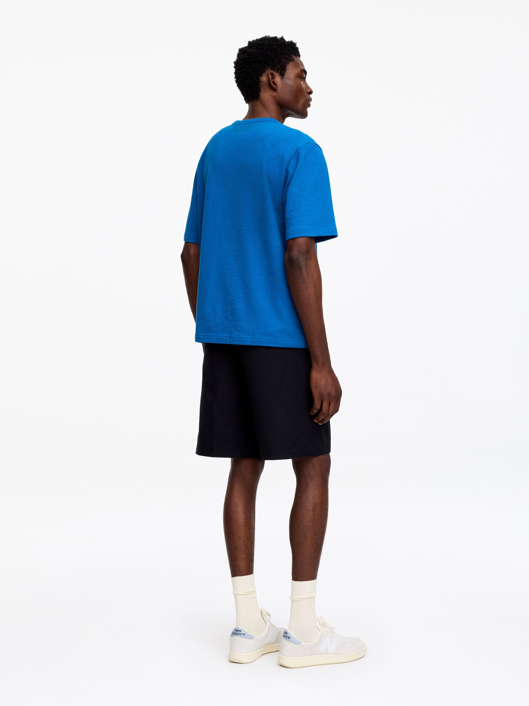 Camiseta bouclé relaxed fit - Azul brillante - Corte holgado - Men - StillMedia/Lookbook - 5