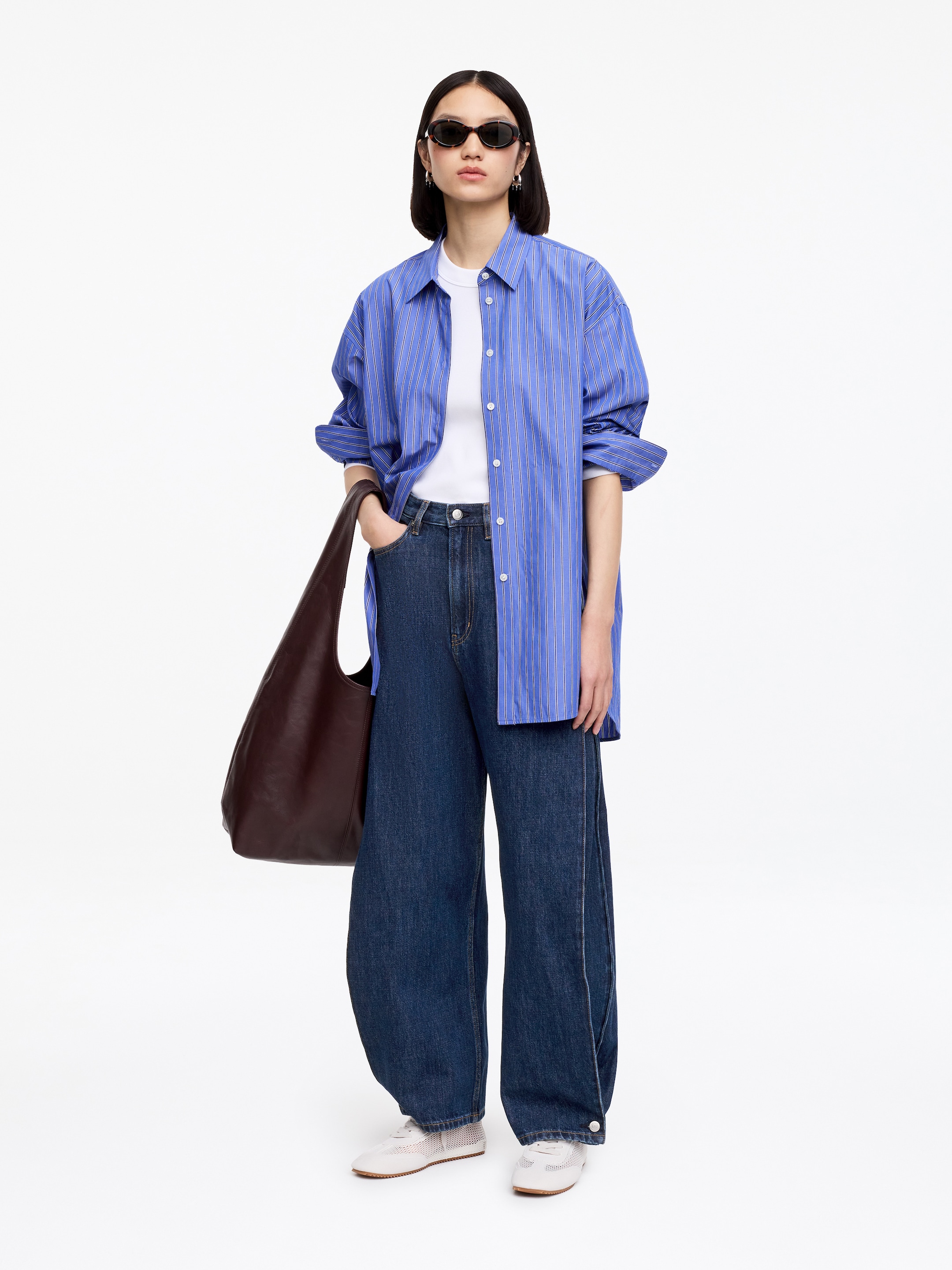 Jeans con gamba dal taglio curvo - Blu scuro - Regular fit - Women - StillMedia/Lookbook - 6