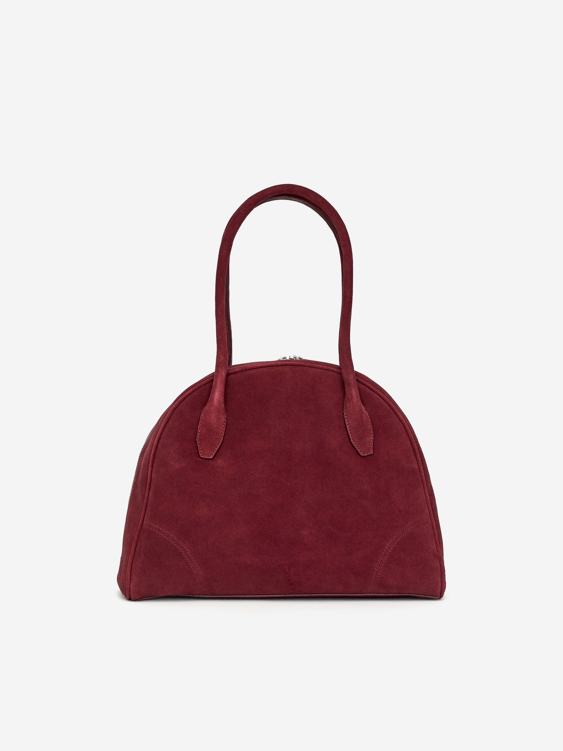 Suede Bowling Bag - Dark Red - Women - StillMedia/DescriptiveStillLife - 4