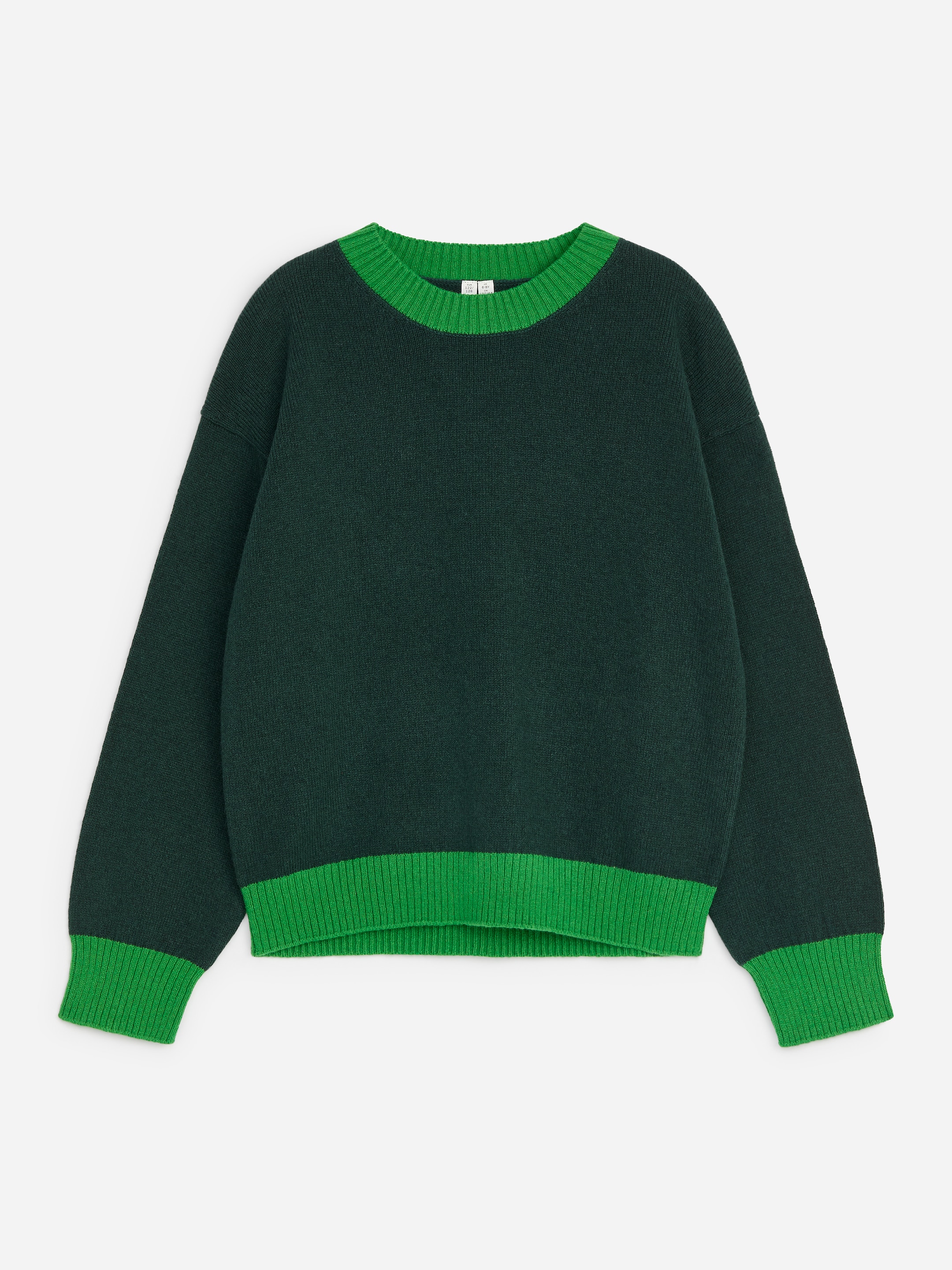 Pull en laine et coton-Green-20962