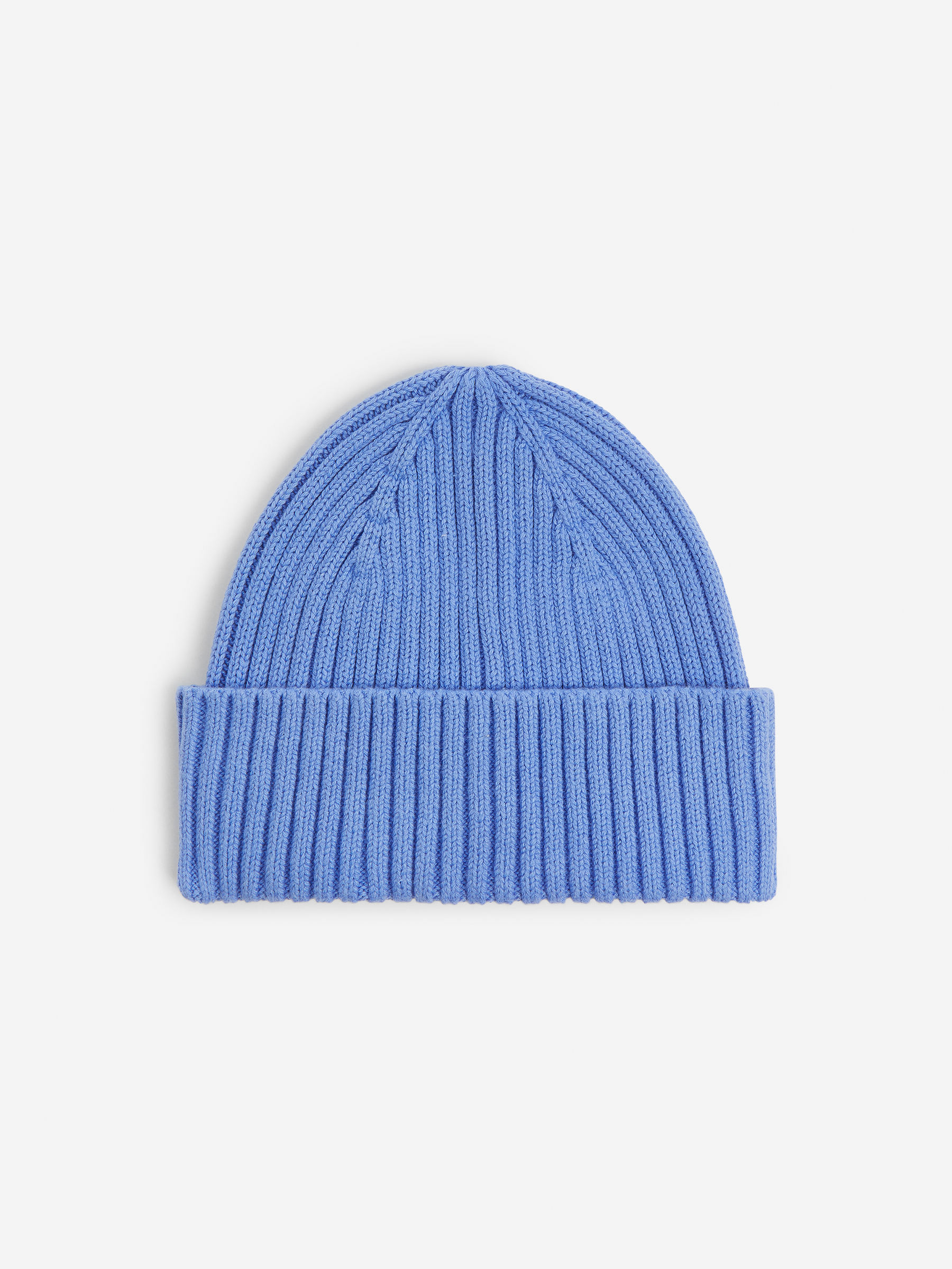 Rib Knit Beanie-#657CBE-9214