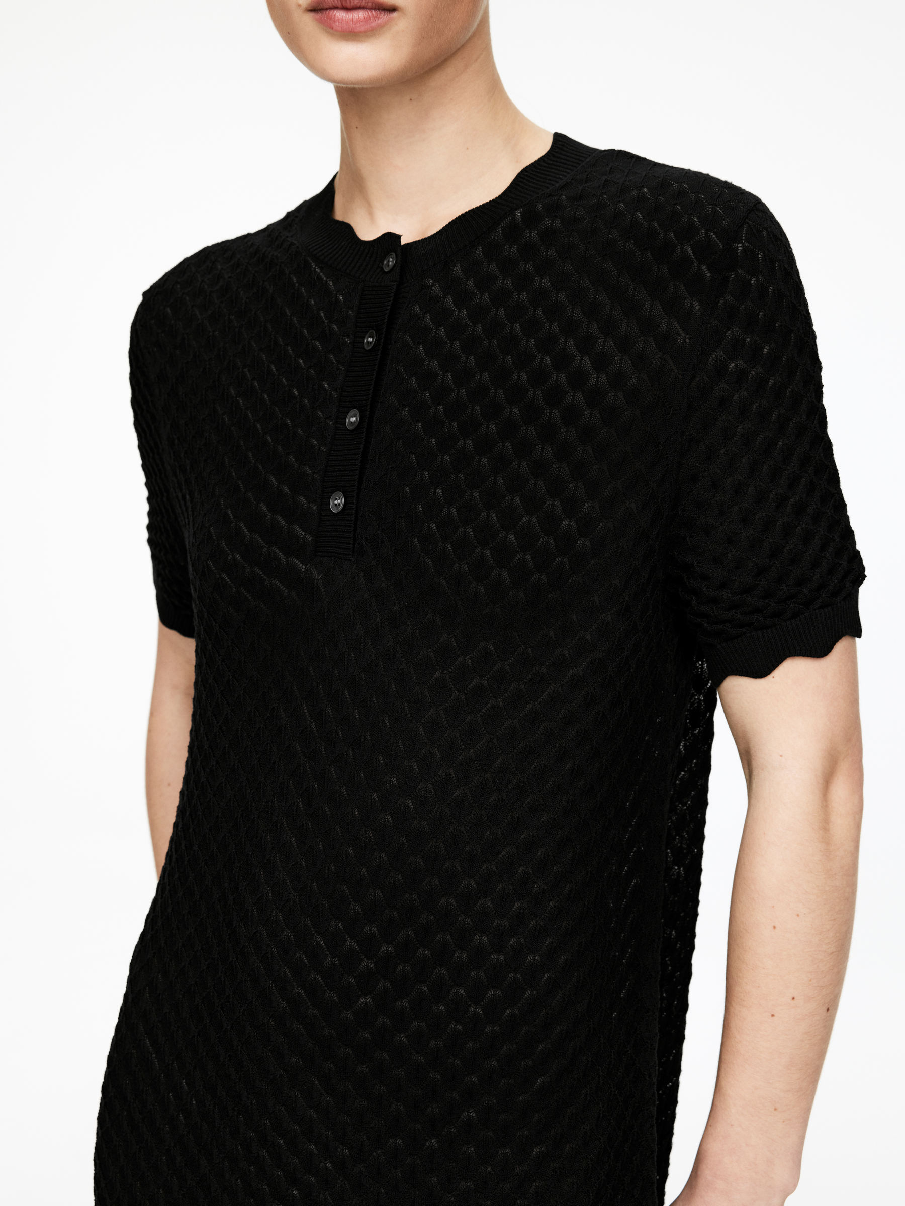 Open-Knit Dress - Black - Regular fit - Women - StillMedia/Lookbook - 4