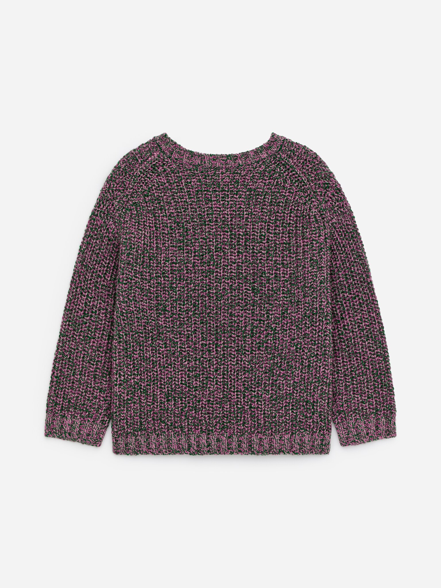 Marble-Knit Wool Jumper - Pink/Green - 3