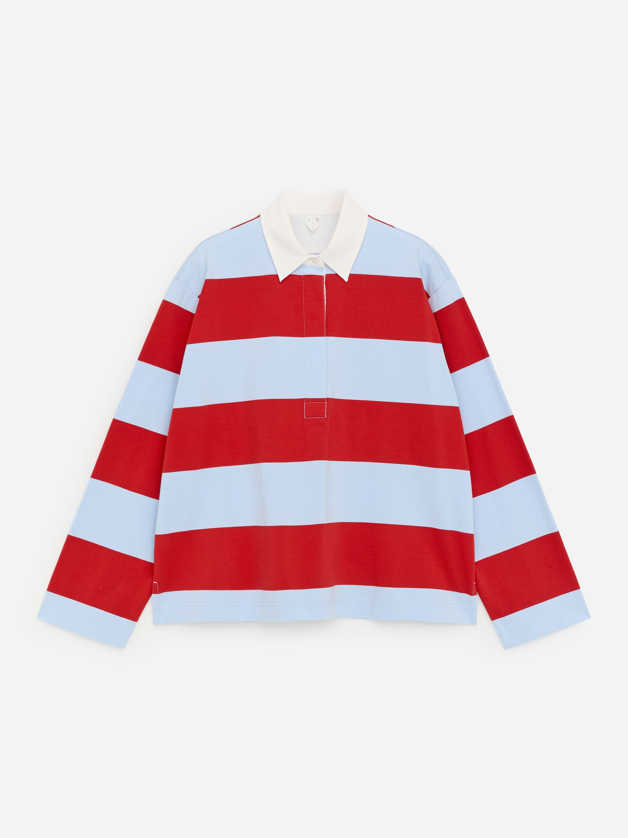 Cotton Polo Shirt-Blue-18644