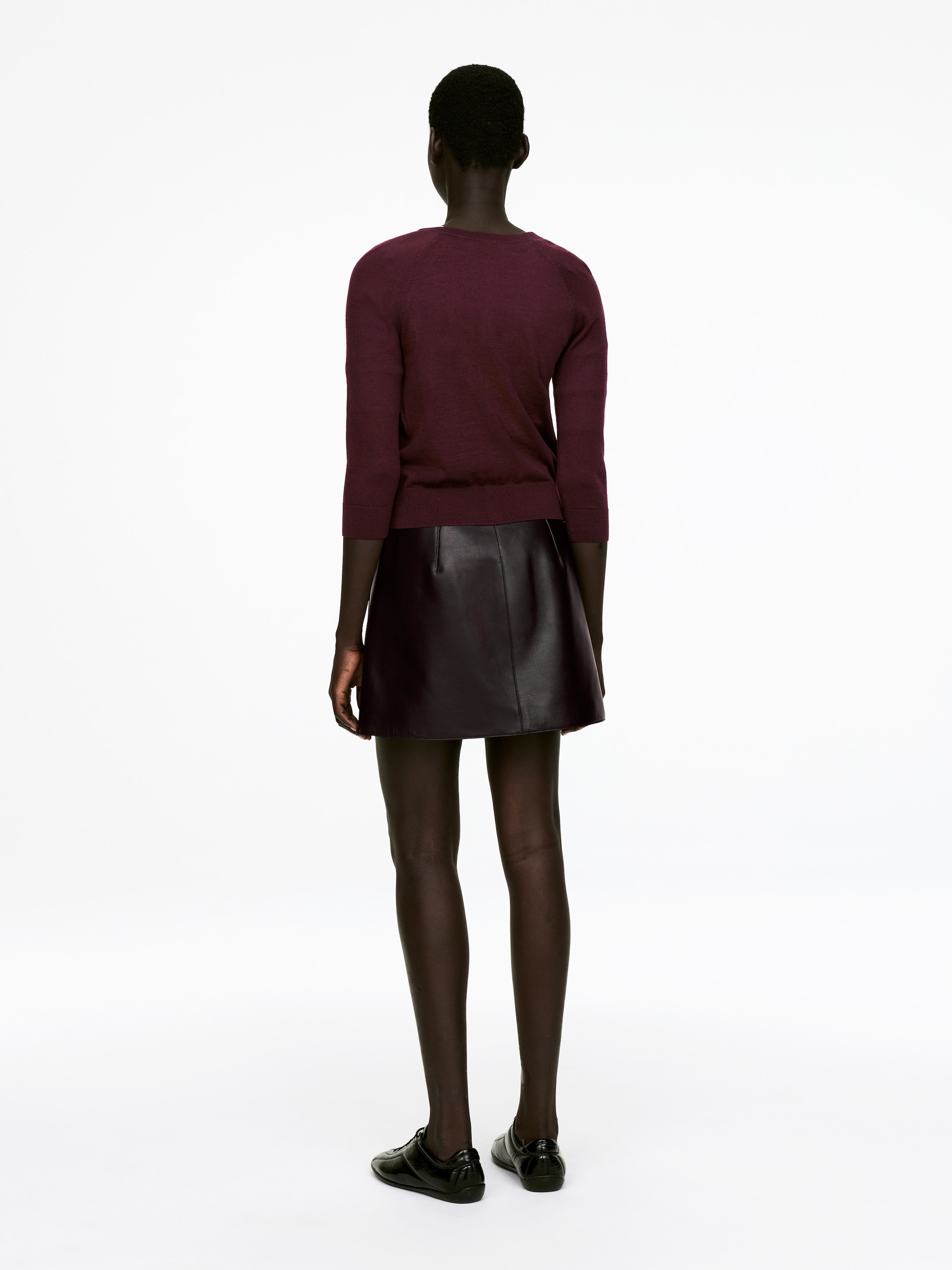 Vis større bilde: Cardigan i merinoull - Burgunder - DAME | H&M NO 2