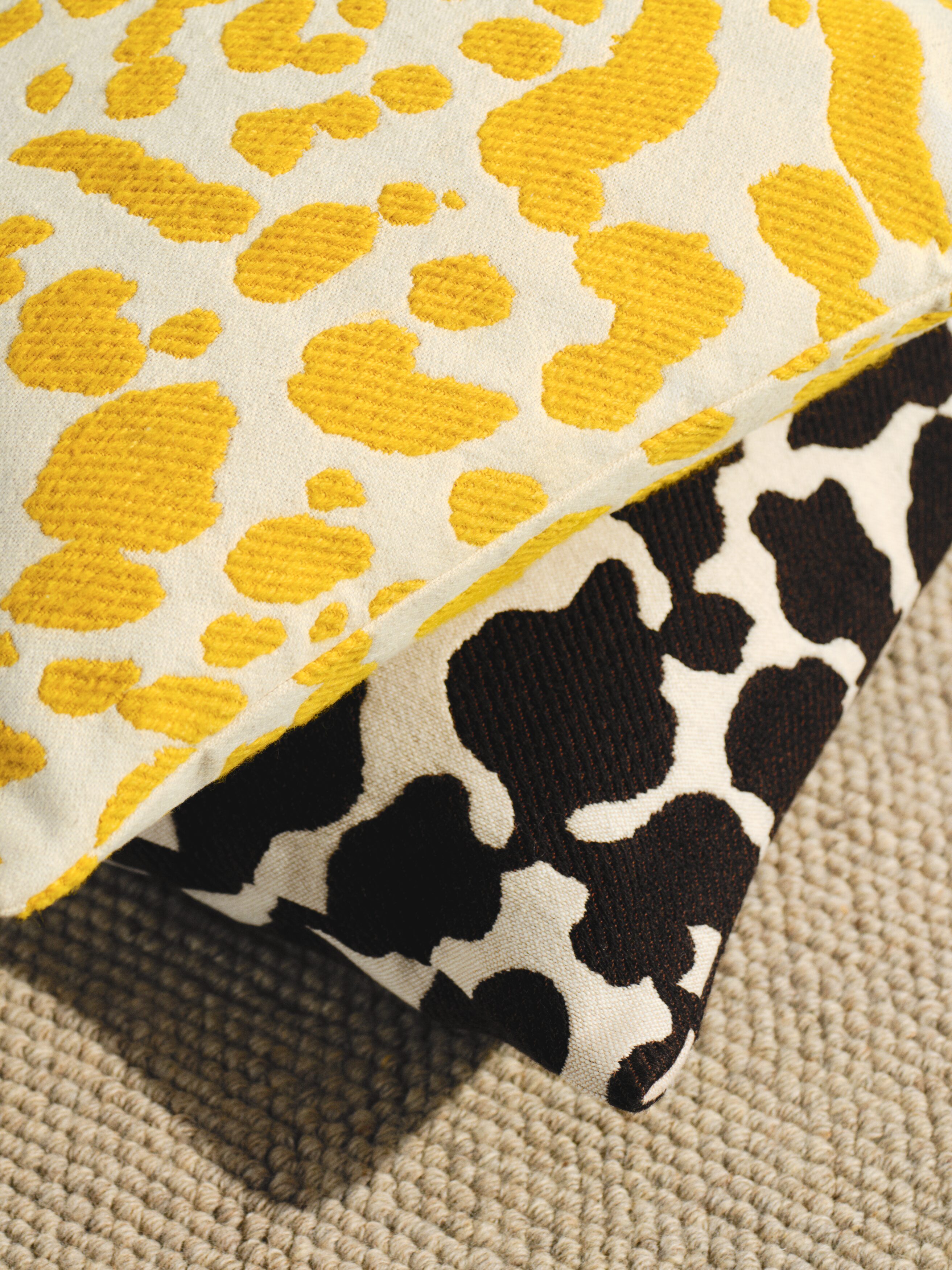 Cotton Wool Cushion Cover 50 x 50 cm - White/Brown