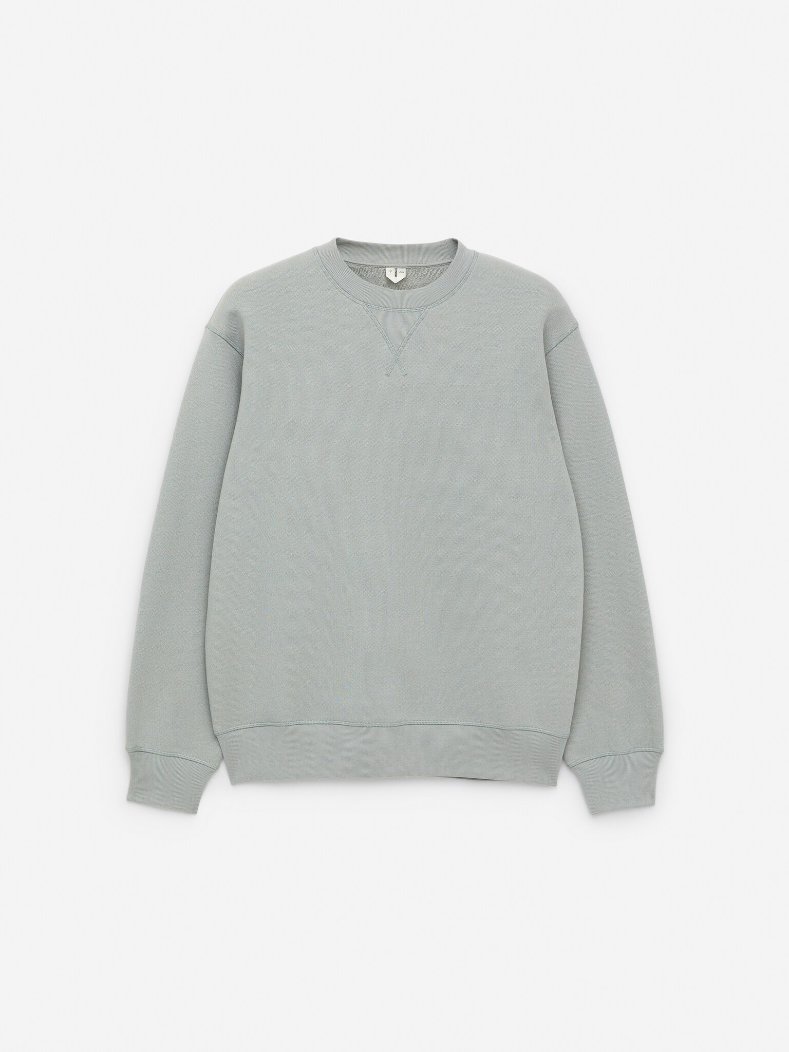 Sweat ample - Menthe poudrée/Gris chiné - 2
