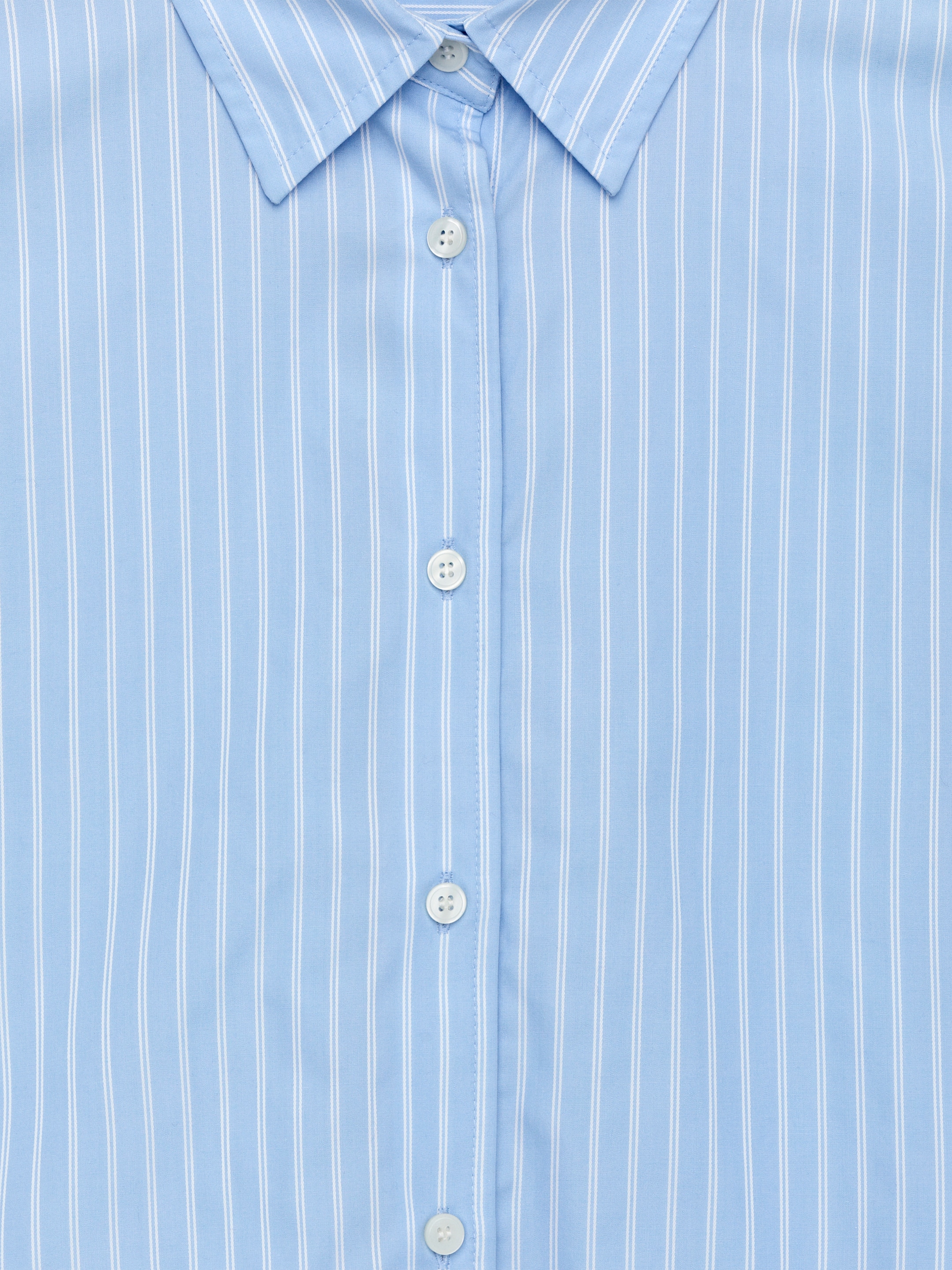 Wide-Sleeve Cotton Shirt - Light Blue - Relaxed fit - Women - StillMedia/DescriptiveDetail - 2