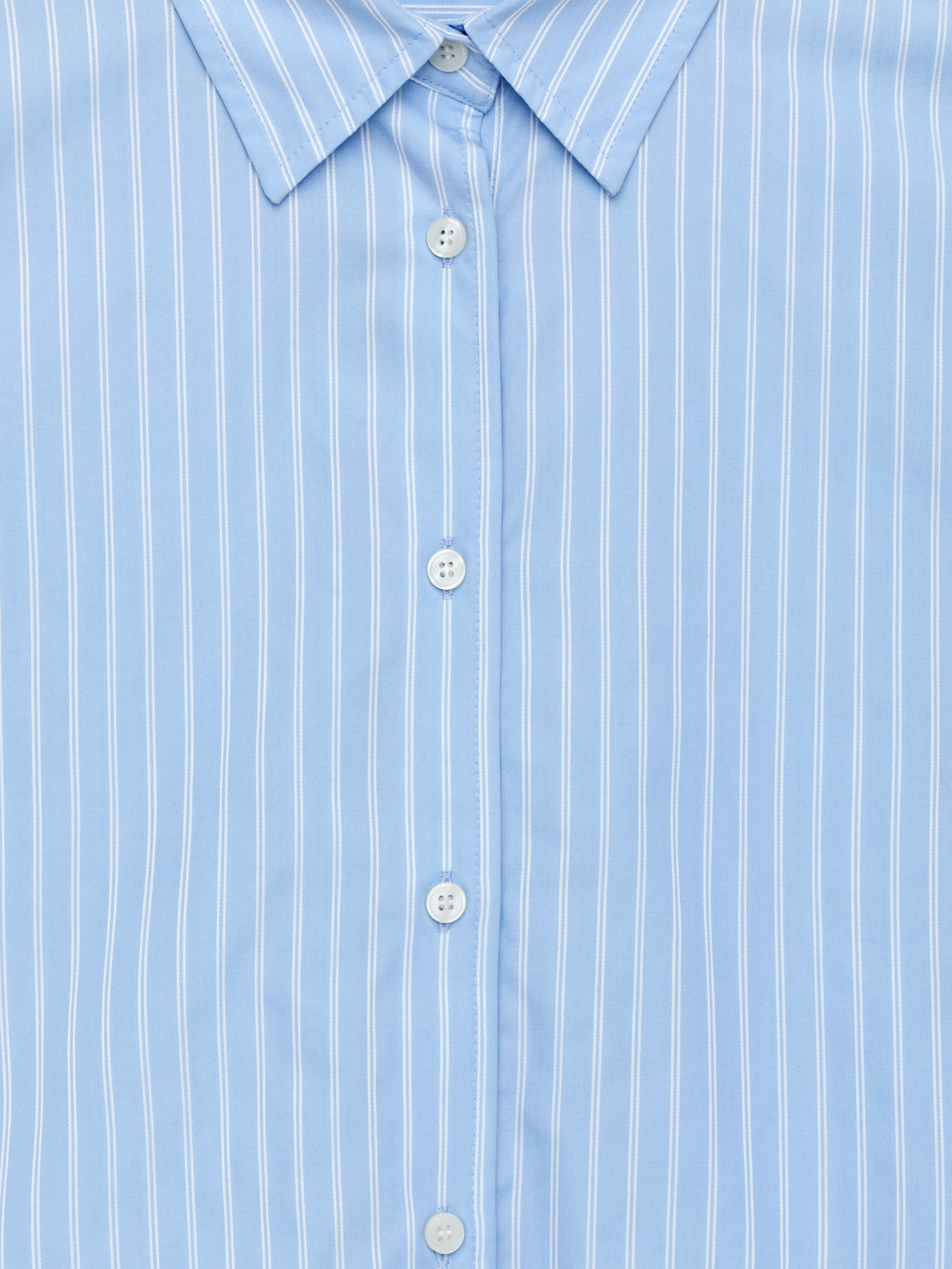 Wide-Sleeve Cotton Shirt - Light Blue - Relaxed fit - Women - StillMedia/DescriptiveDetail - 2