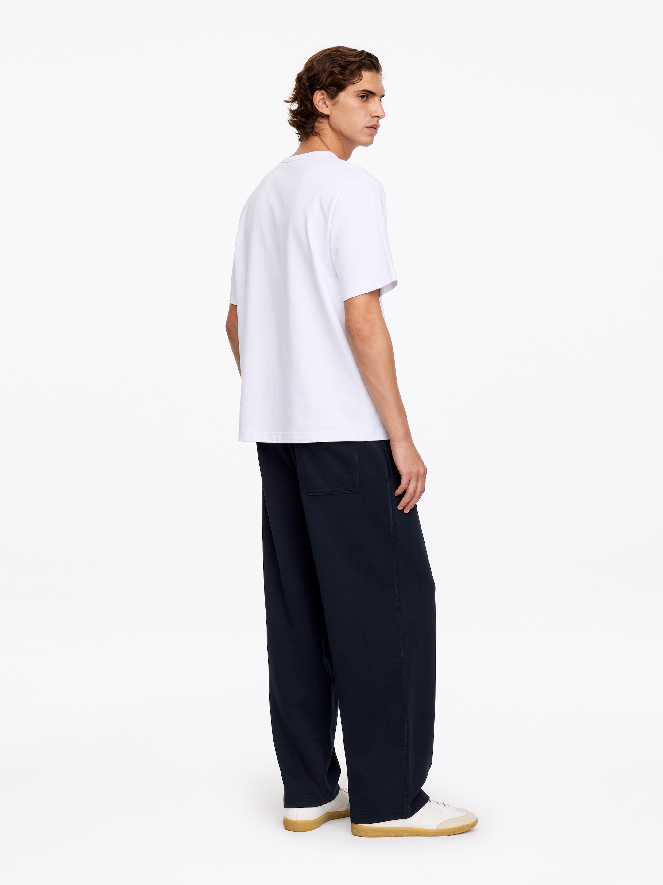 Pantaloni per il tempo libero in jersey - Blu navy scuro - Relaxed fit - men - StillMedia/Lookbook - 3