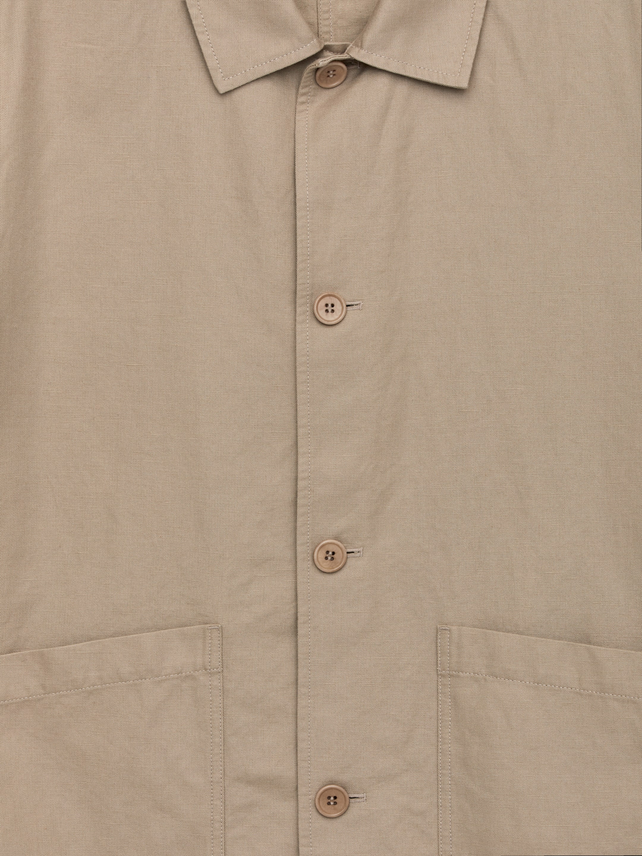 Linen-Cotton Jacket - Beige - Regular fit - Men - StillMedia/DescriptiveDetail - 1