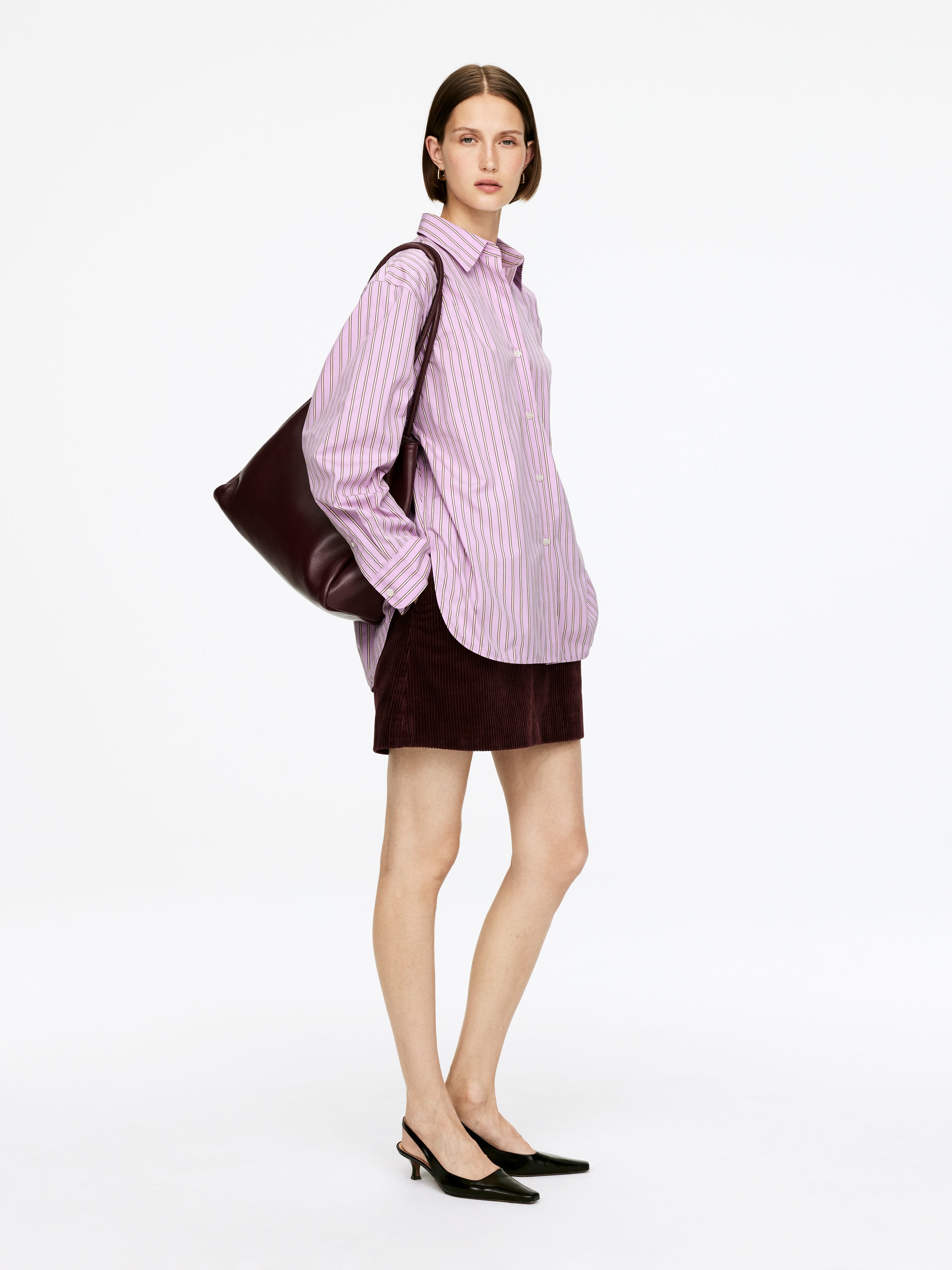 Relaxed Poplin Shirt - Pink - Loose fit - Women - StillMedia/Lookbook - 9